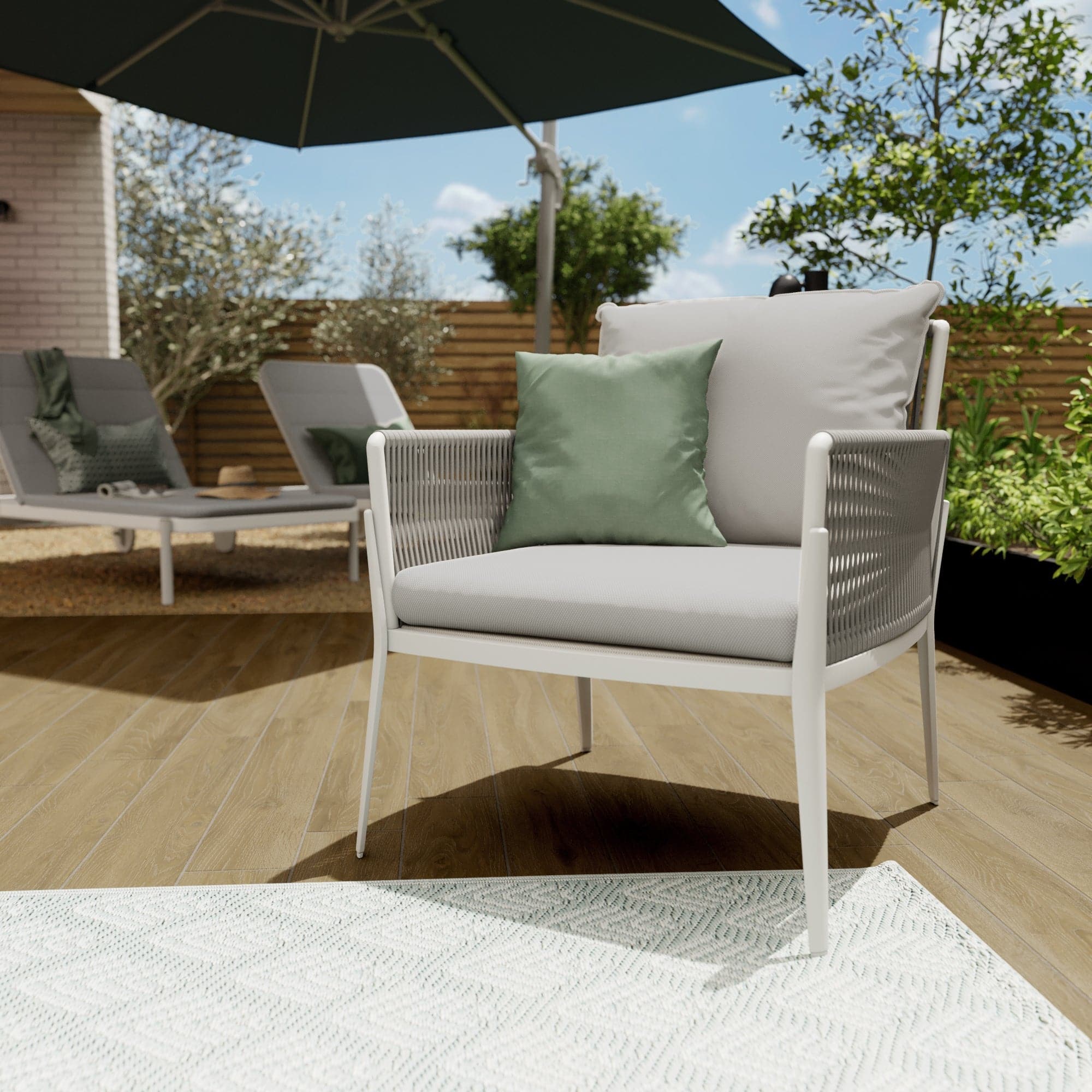 Bricocenter ENOS OUTDOOR CARPET GREY 120X180CM POLYPROPYLENE