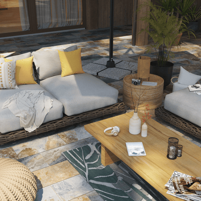 GREEN SAVANNAH OUTDOOR RUG 120X180CM POLYPROPYLENE