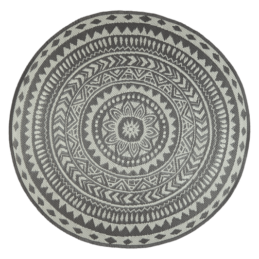 Bricocenter ENOS TRIBE OUTDOOR CARPET GREY D150 CM POLYPROPYLENE
