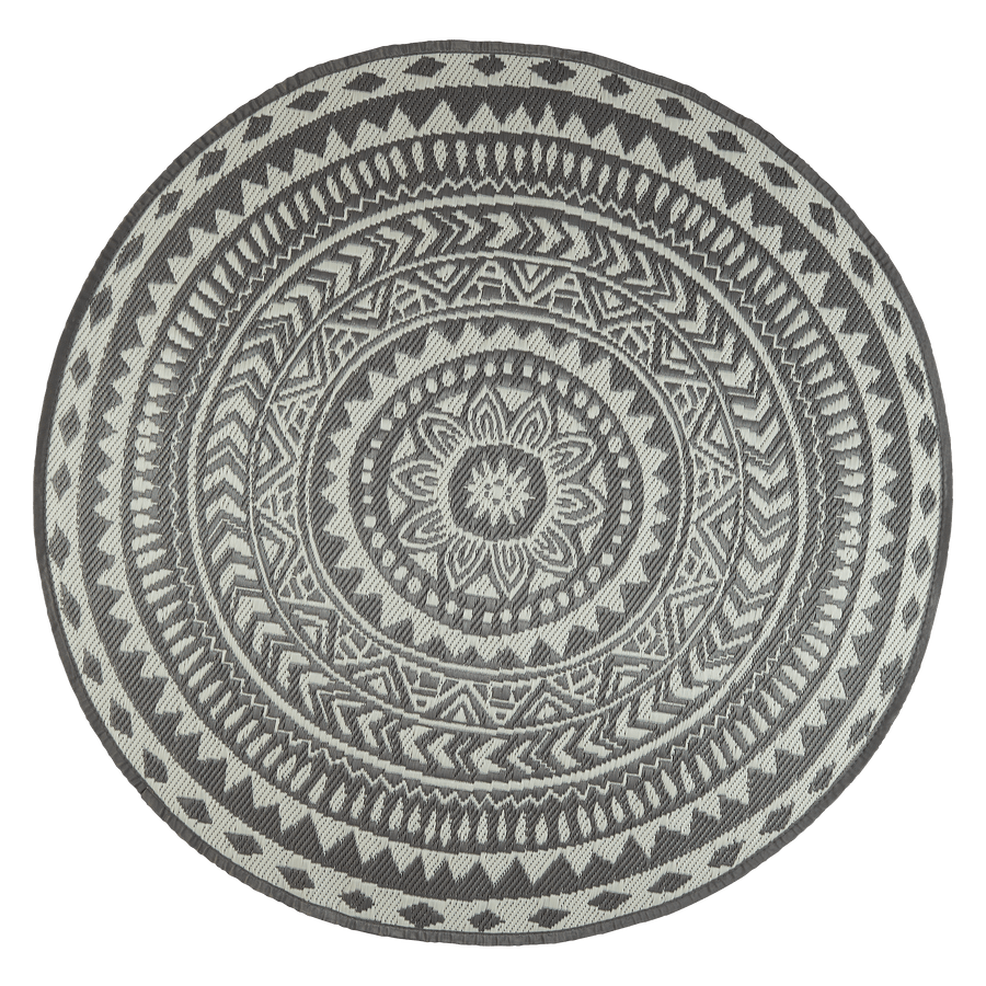 Bricocenter ENOS TRIBE OUTDOOR CARPET GREY D150 CM POLYPROPYLENE