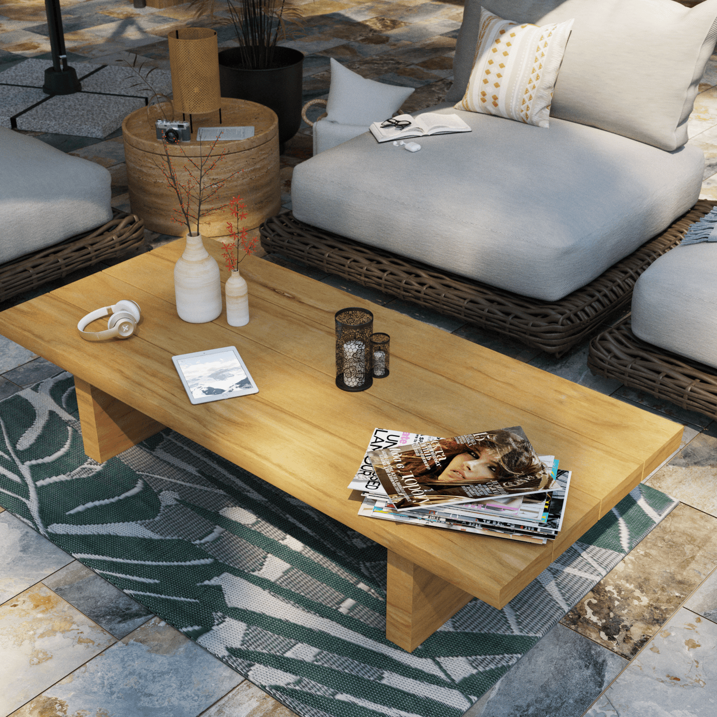 Bricocenter GREEN SAVANNAH OUTDOOR RUG 120X180CM POLYPROPYLENE