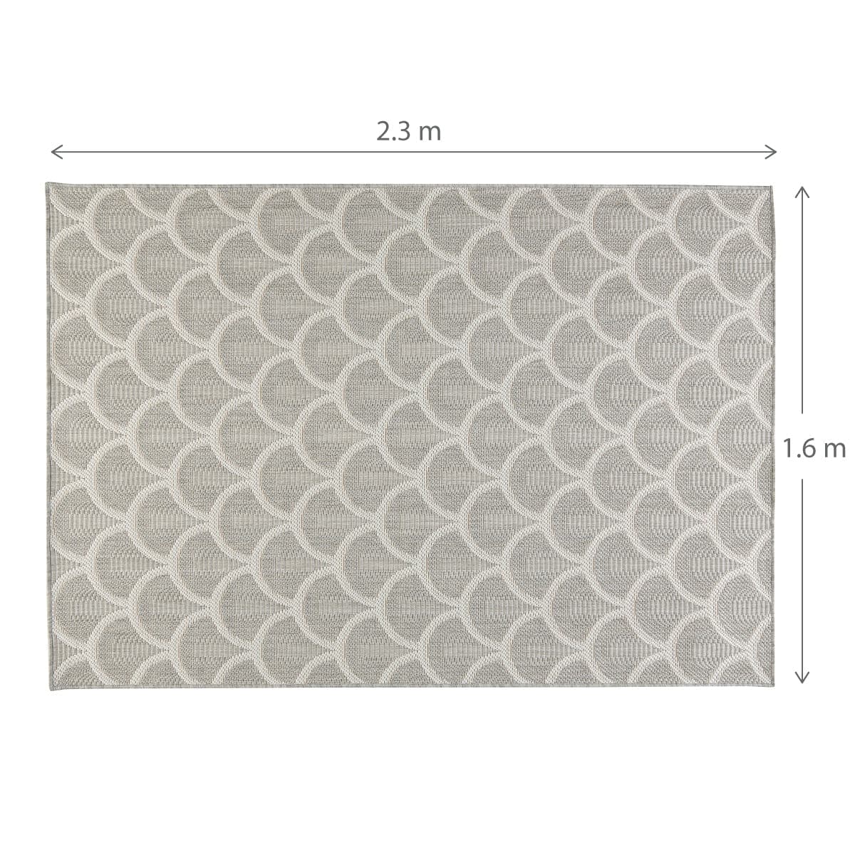 DELOS GREY OUTDOOR CARPET 160X230 CM POLYETHYLENE
