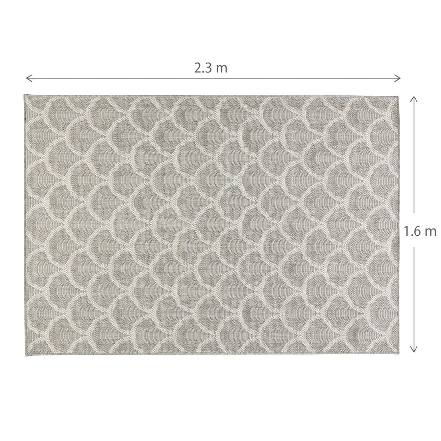 DELOS GREY OUTDOOR CARPET 160X230 CM POLYETHYLENE