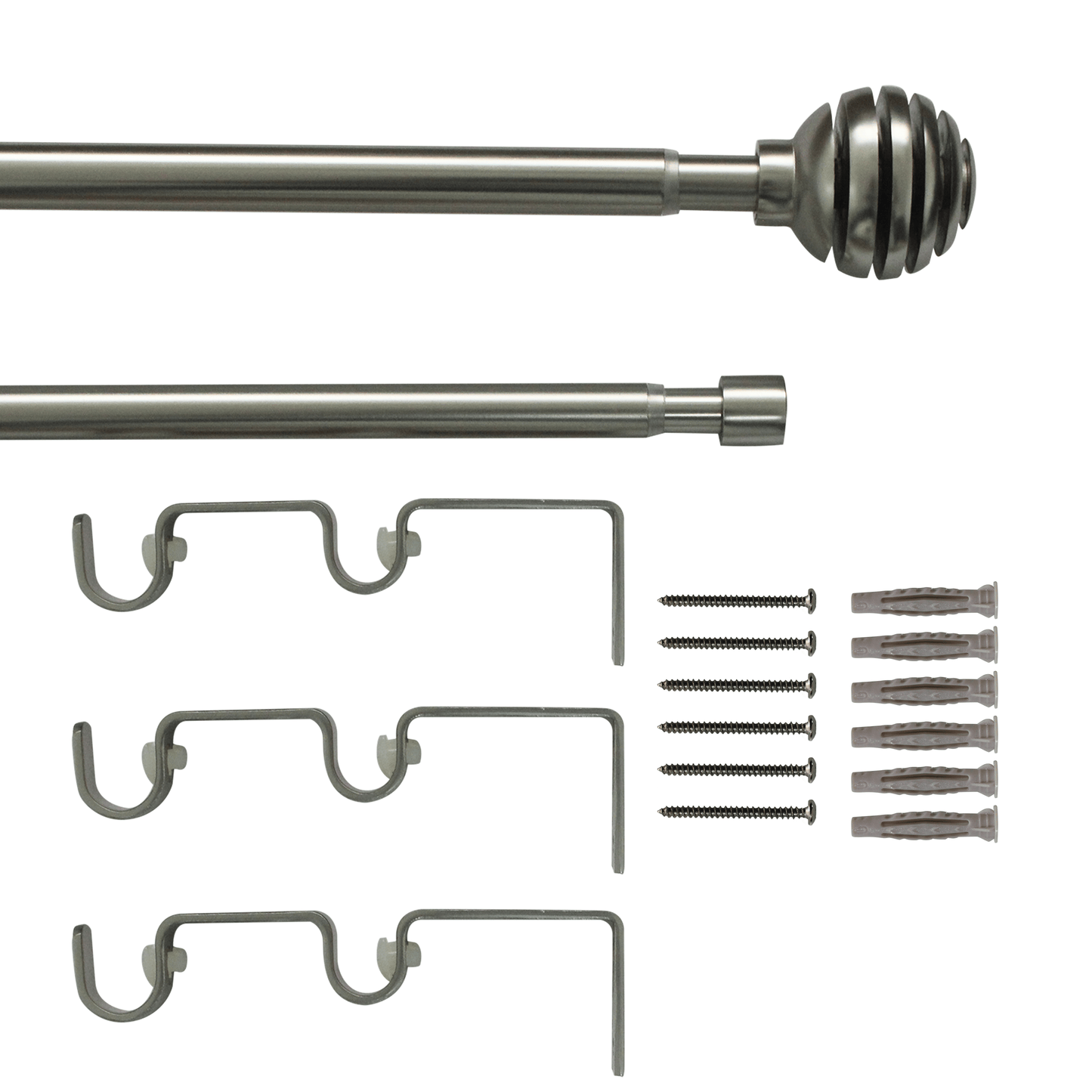 Bricocenter DOUBLE MATT NICKEL KIT 160/300 CM D16/19