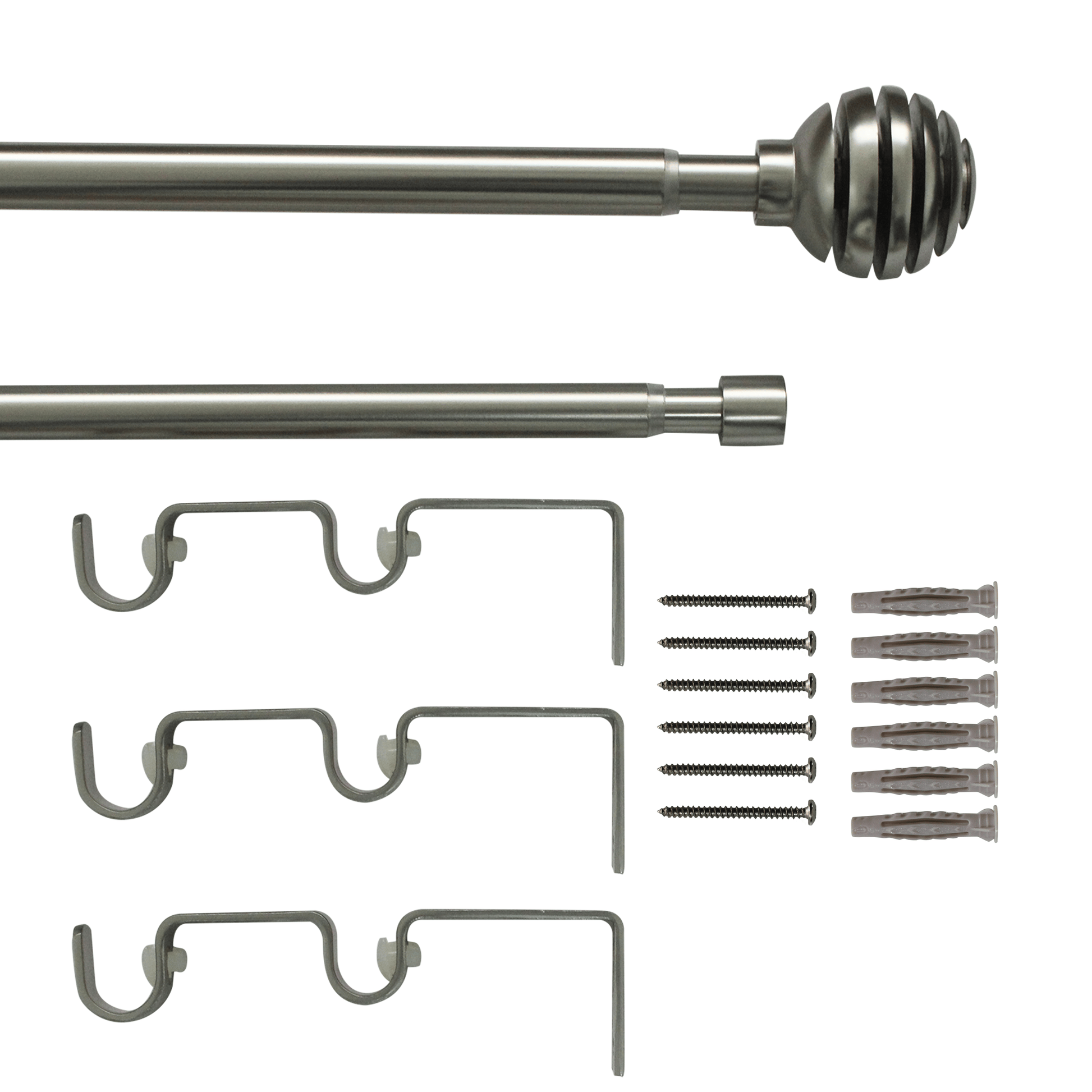 Bricocenter DOUBLE MATT NICKEL KIT 160/300 CM D16/19