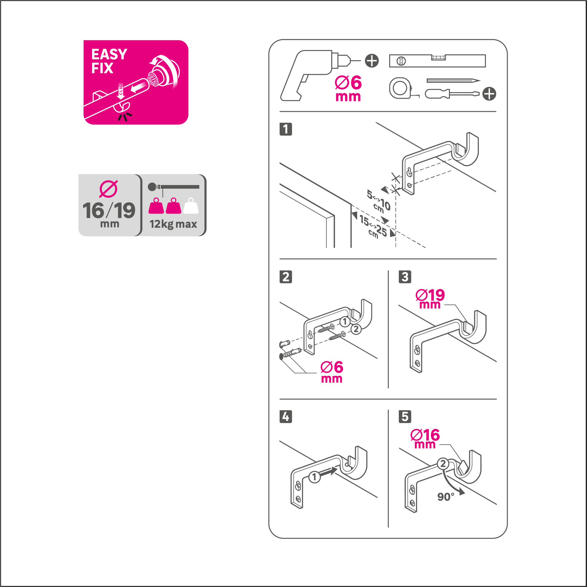 Bricocenter MATALLO RELAY KIT SILVER D13/16 120-210CM