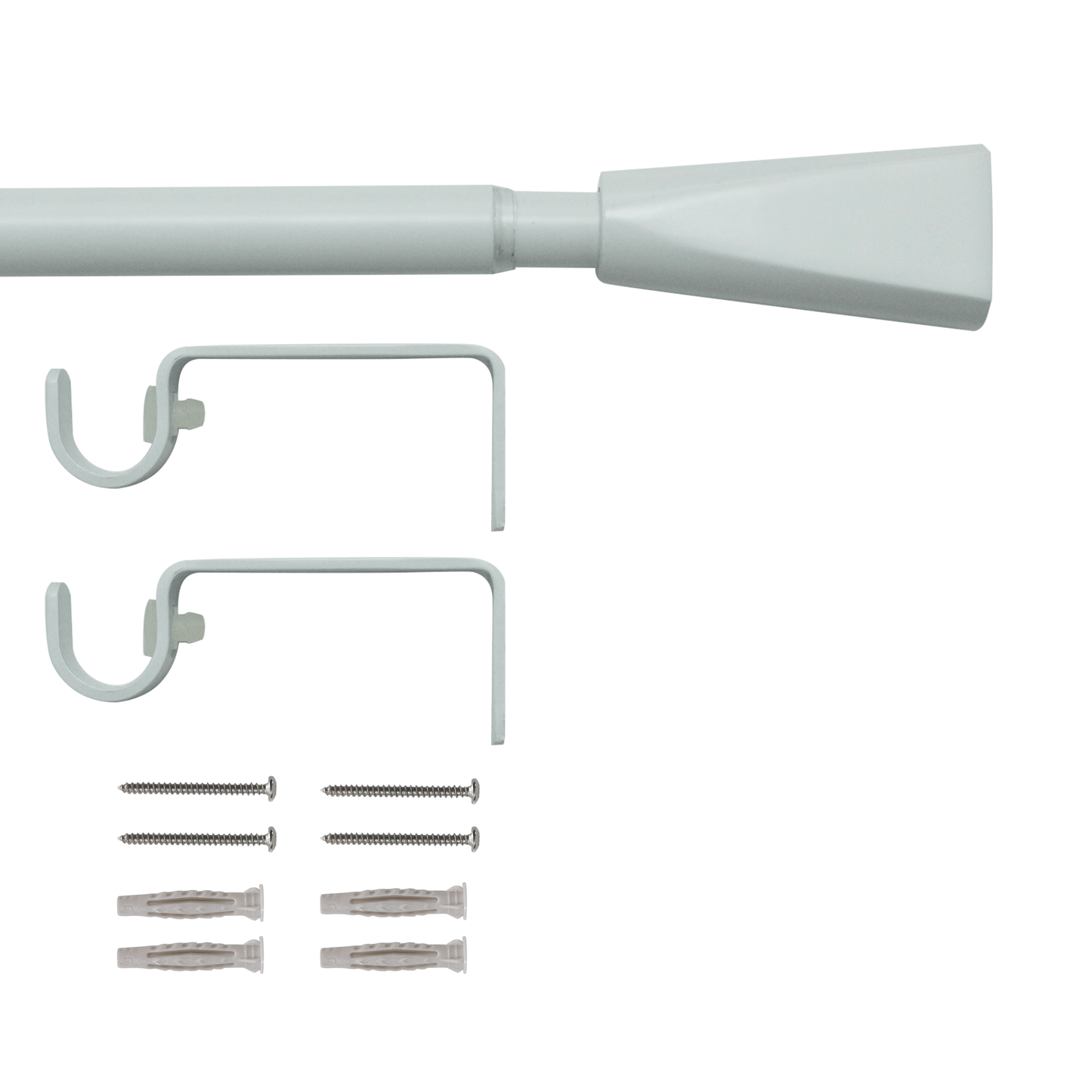 Bricocenter KIT RILOGA COUNTY METAL MATT WHITE 120/210 CM D16/19
