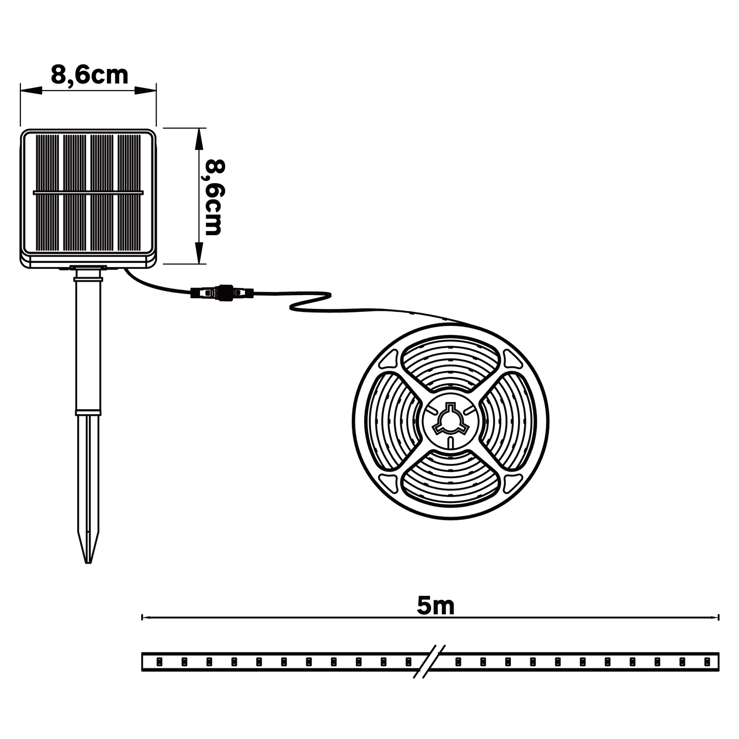 Bricocenter BITTER SOLAR LED STRIP 5MT IP65
