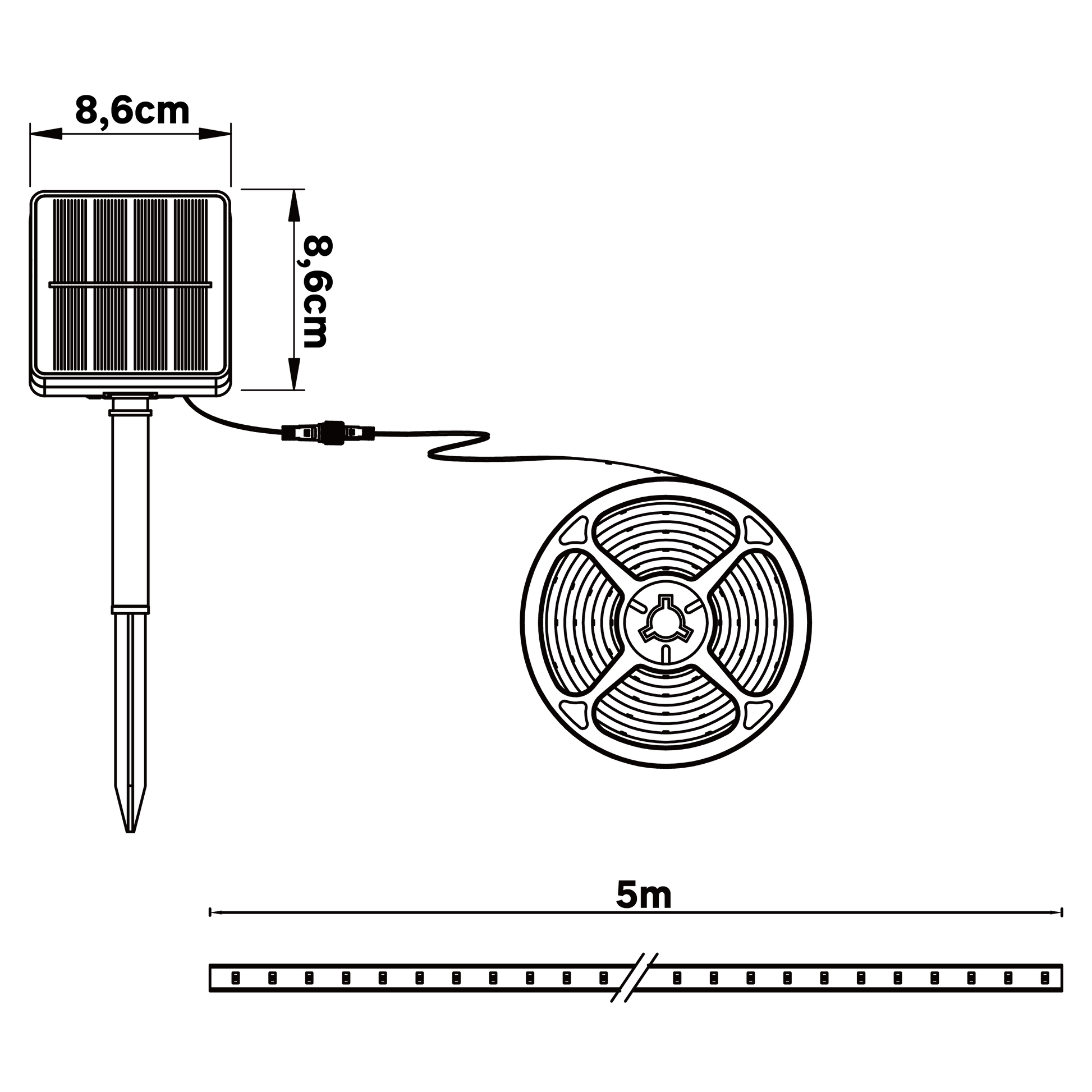 Bricocenter BITTER SOLAR LED STRIP 5MT IP65