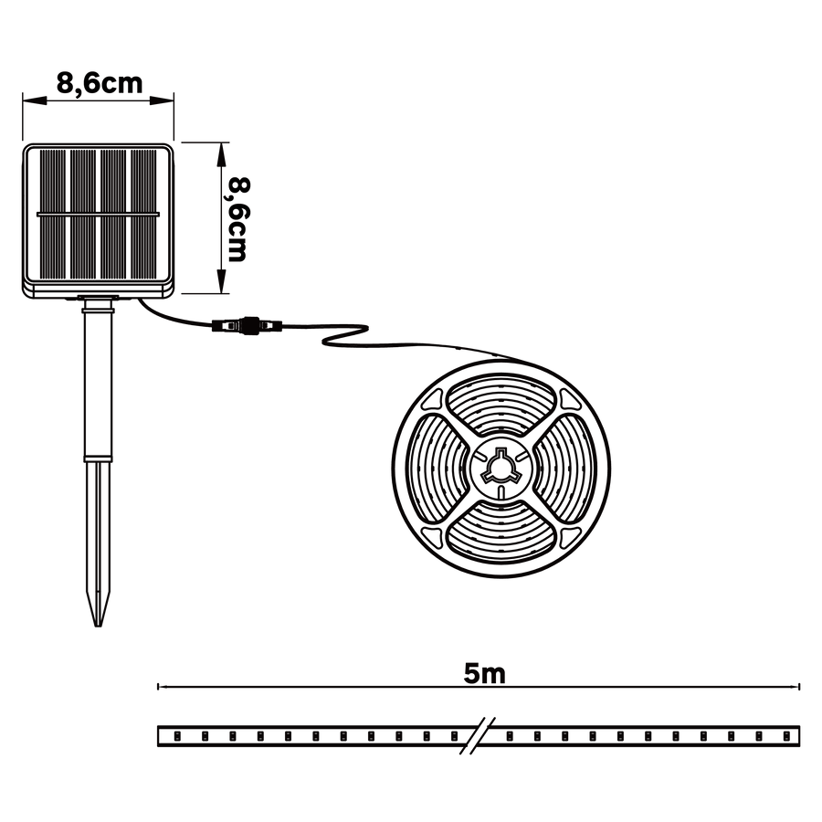 Bricocenter BITTER SOLAR LED STRIP 5MT IP65