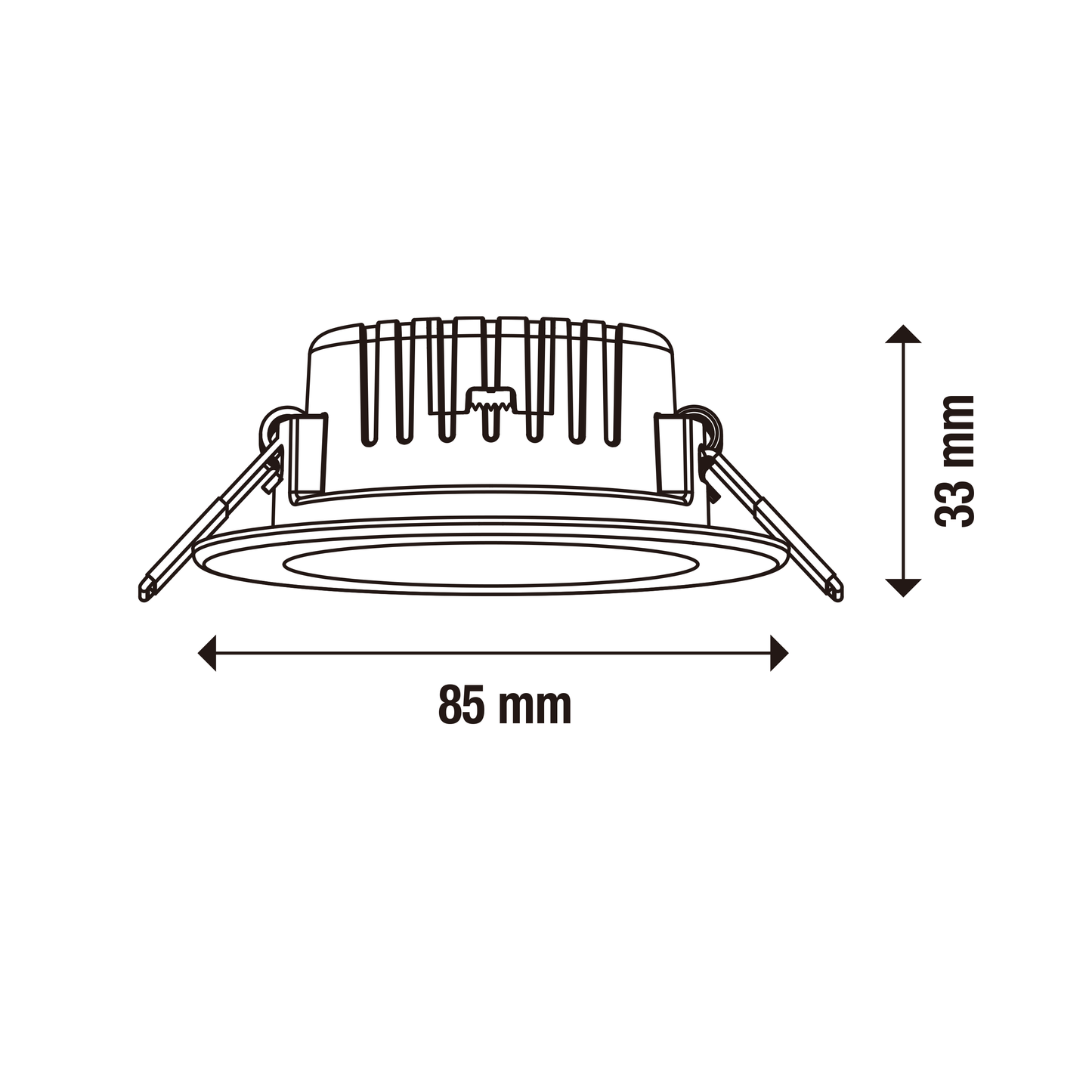 Bricocenter 10 RECESSED SPOTLIGHTS PLASTIC WHITE D8.5 CM LED 3W NATURAL LIGHT