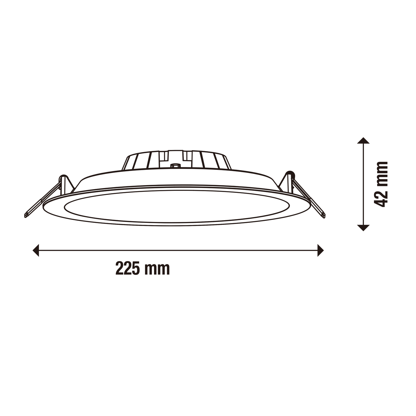 Bricocenter RECESSED WHITE PLASTIC SPOTLIGHT D20.5CM LED10W NATURAL LIGHT IP20
