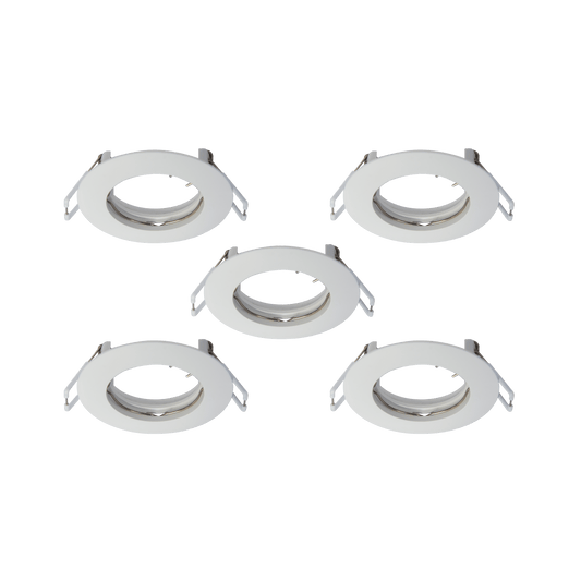 Bricocenter 5 DOWNLIGHTS PLASTIC WHITE D7.5 CM LED GU10 35W