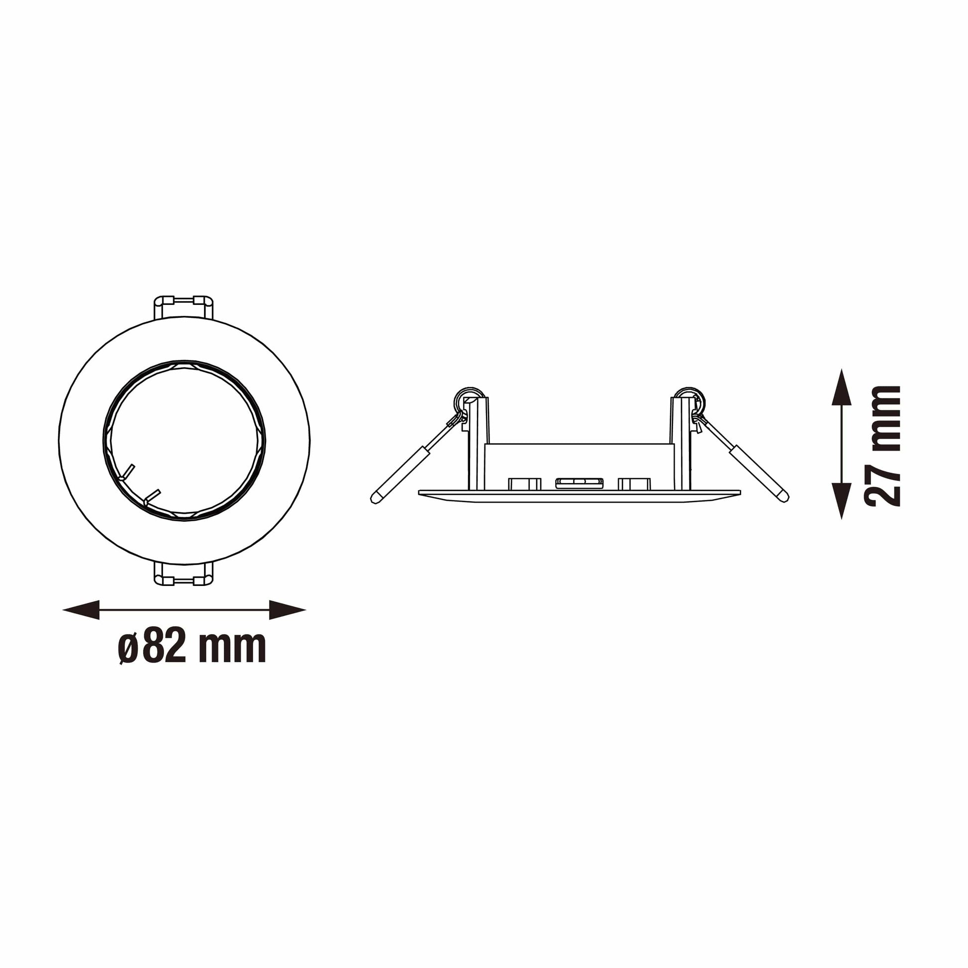 5 DOWNLIGHTS PLASTIC WHITE D7.5 CM LED GU10 35W