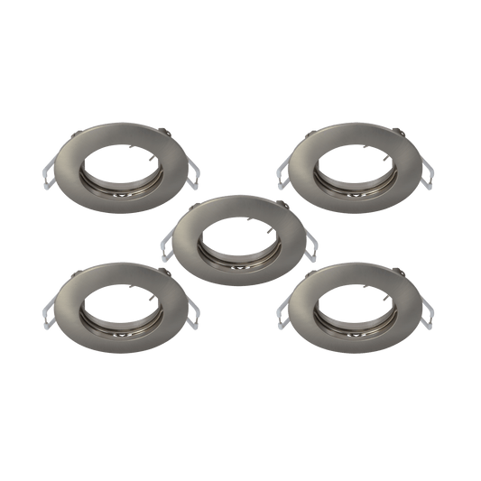 Bricocenter 5 NICKEL PLASTIC RECESSED SPOTLIGHTS D7.5 CM LED GU10 35W
