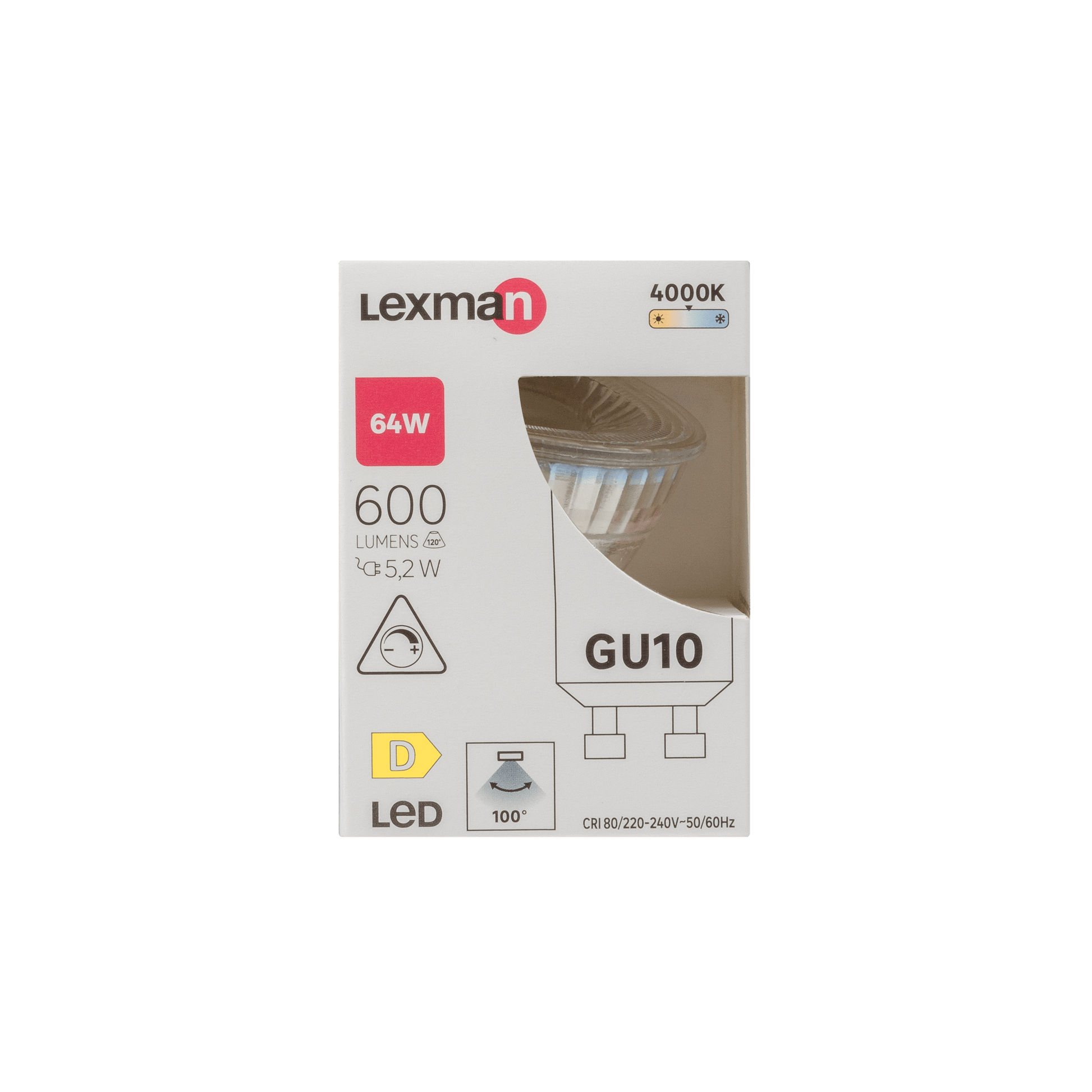 Bricocenter LED BULB GU10 64W CLEAR NATURAL LIGHT