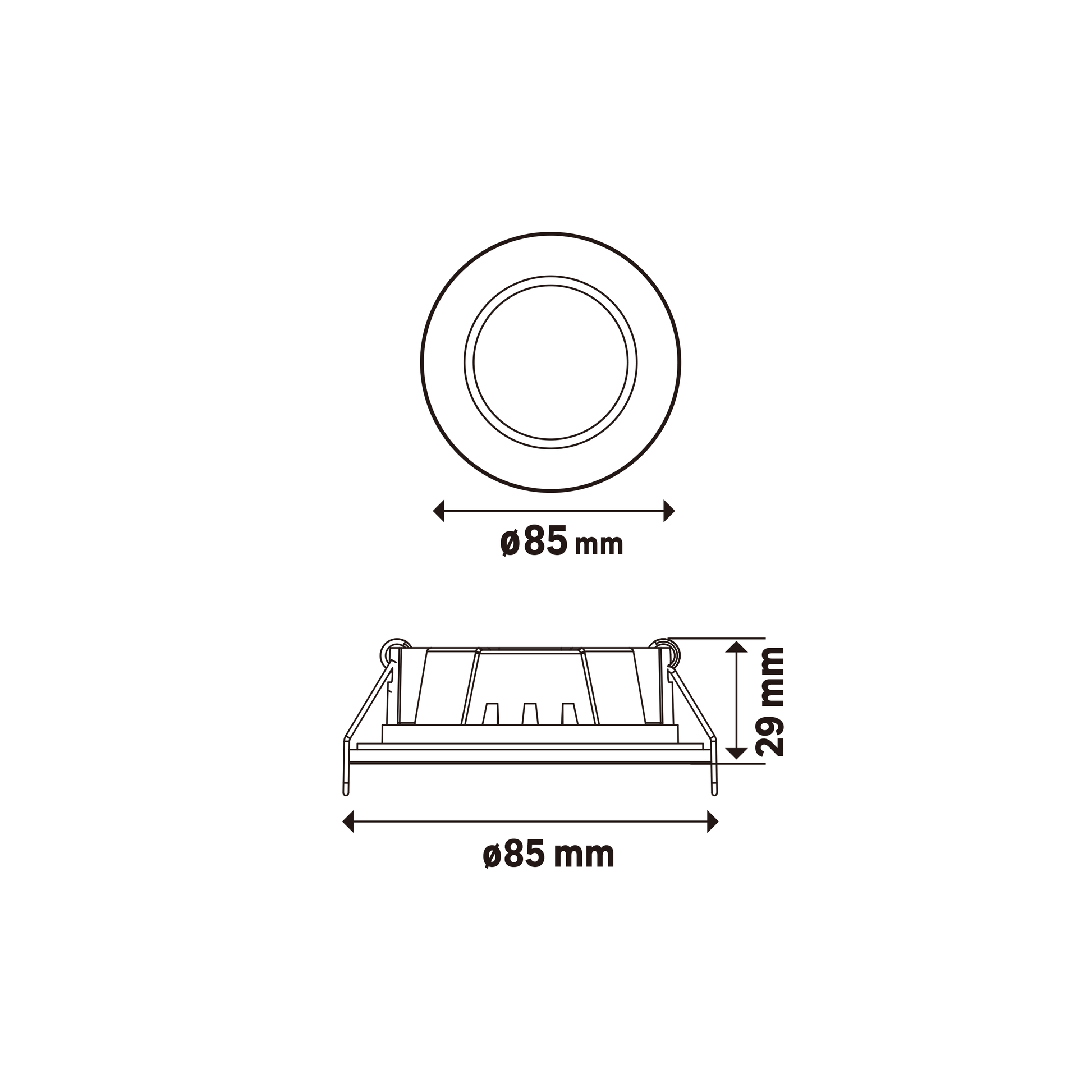 Bricocenter KILIA RECESSED SPOTLIGHT PLASTIC CHROME D7.2 CM LED 5W NATURAL LIGHT IP65