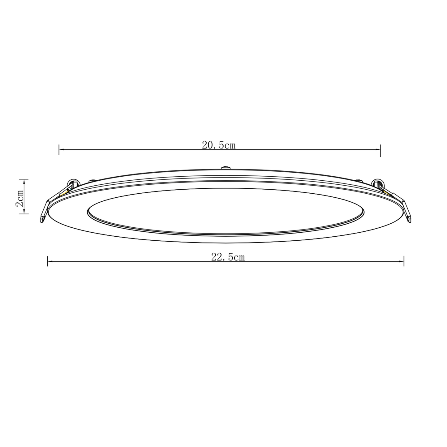 Bricocenter RECESSED SPOTLIGHT EXTRAFLAT ALUMINIUM WHITE D20.5 CM LED 18W CCT DIMMABLE IP44