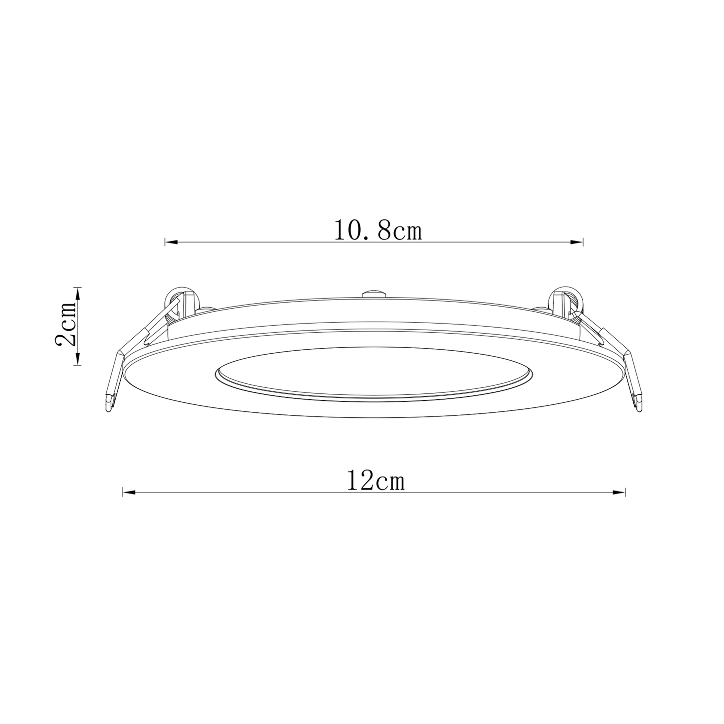 RECESSED SPOTLIGHT EXTRAFLAT WHITE D10.8 CM LED 9W CCT DIMMABLE