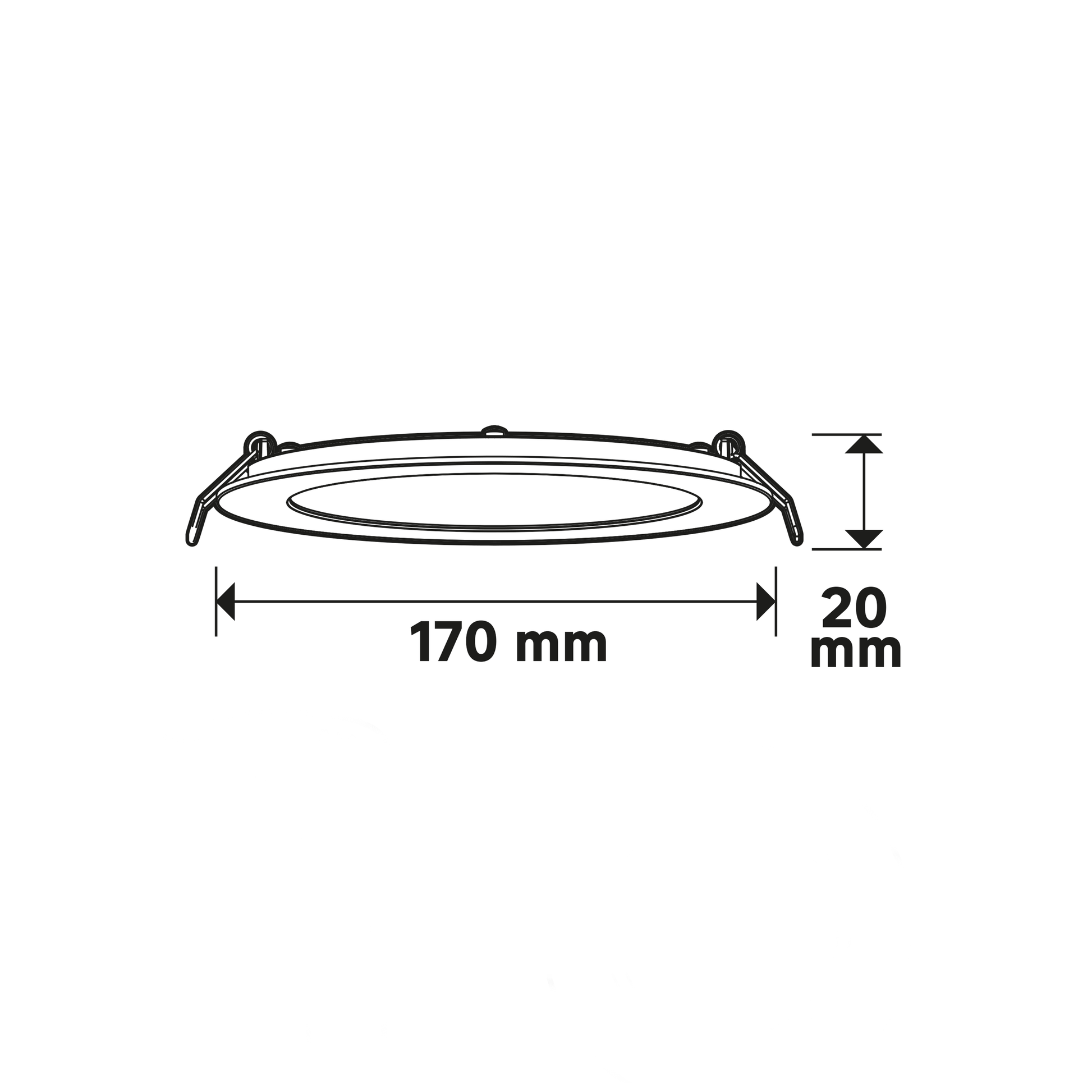 Bricocenter RECESSED SPOTLIGHT EXTRAFLAT ALUMINIUM WHITE D15.5 CM LED 12W NATURAL LIGHT IP20