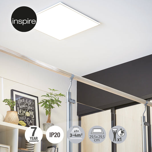 Bricocenter WHITE ALUMINIUM LED PANEL 30X30 CM 13WCCT DIMMABLE