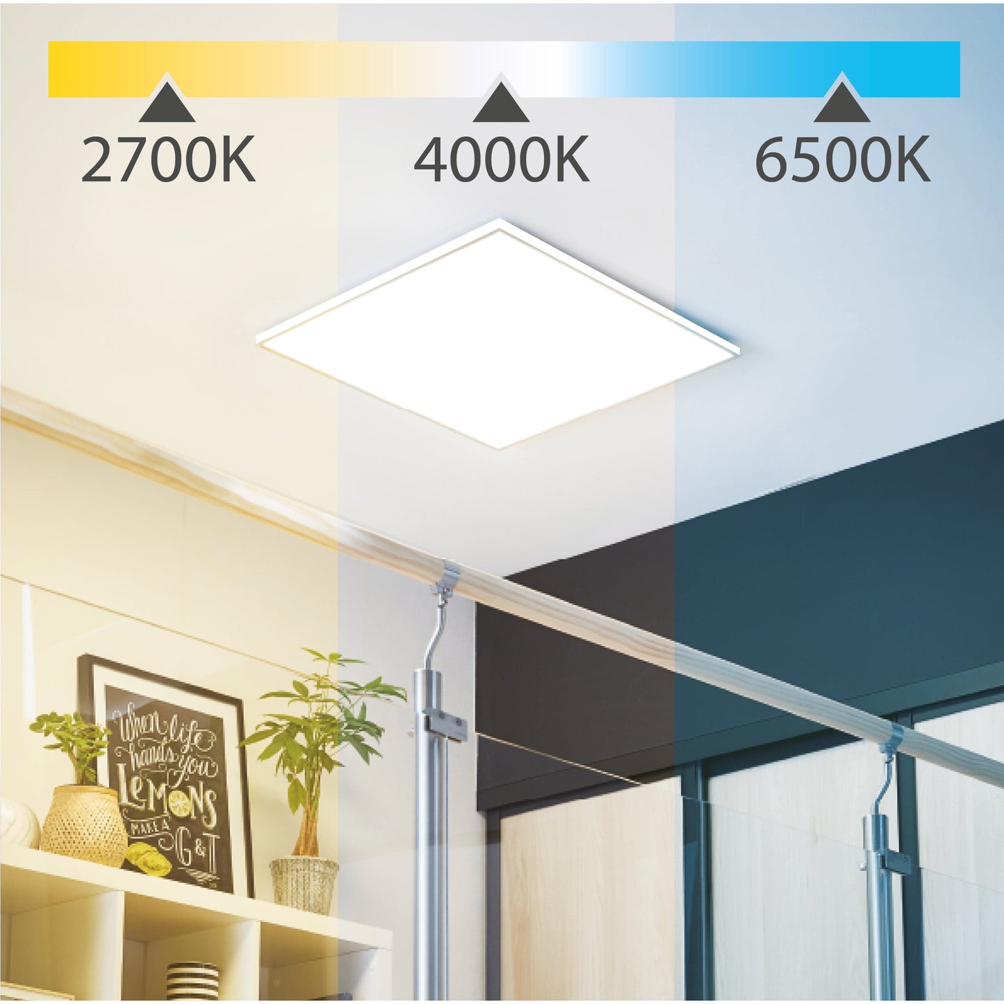 Bricocenter WHITE ALUMINIUM LED PANEL 30X30 CM 13WCCT DIMMABLE