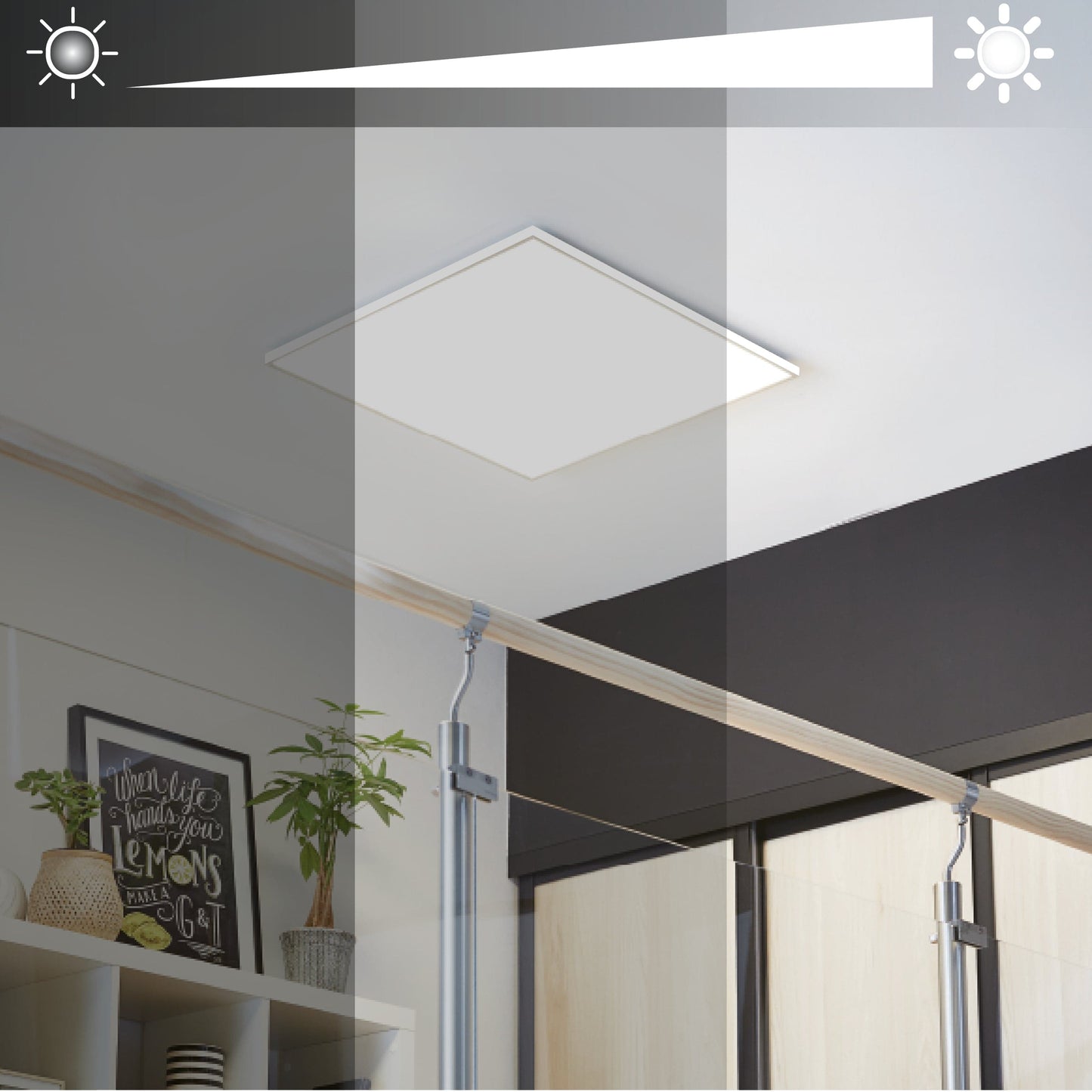 Bricocenter WHITE ALUMINIUM LED PANEL 30X30 CM 13WCCT DIMMABLE