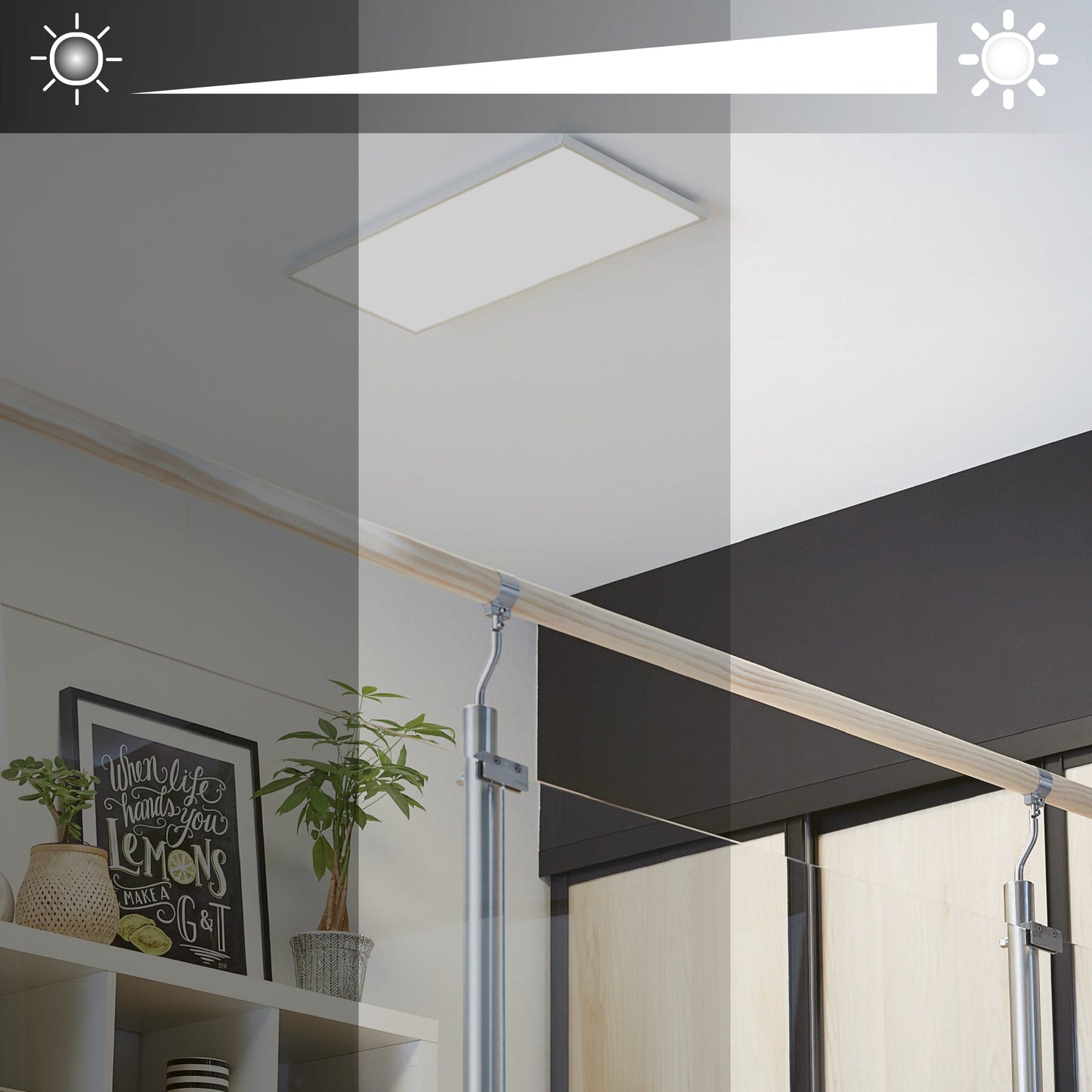 WHITE ALUMINIUM LED PANEL 30X60 CM 23WCCT DIMMABLE