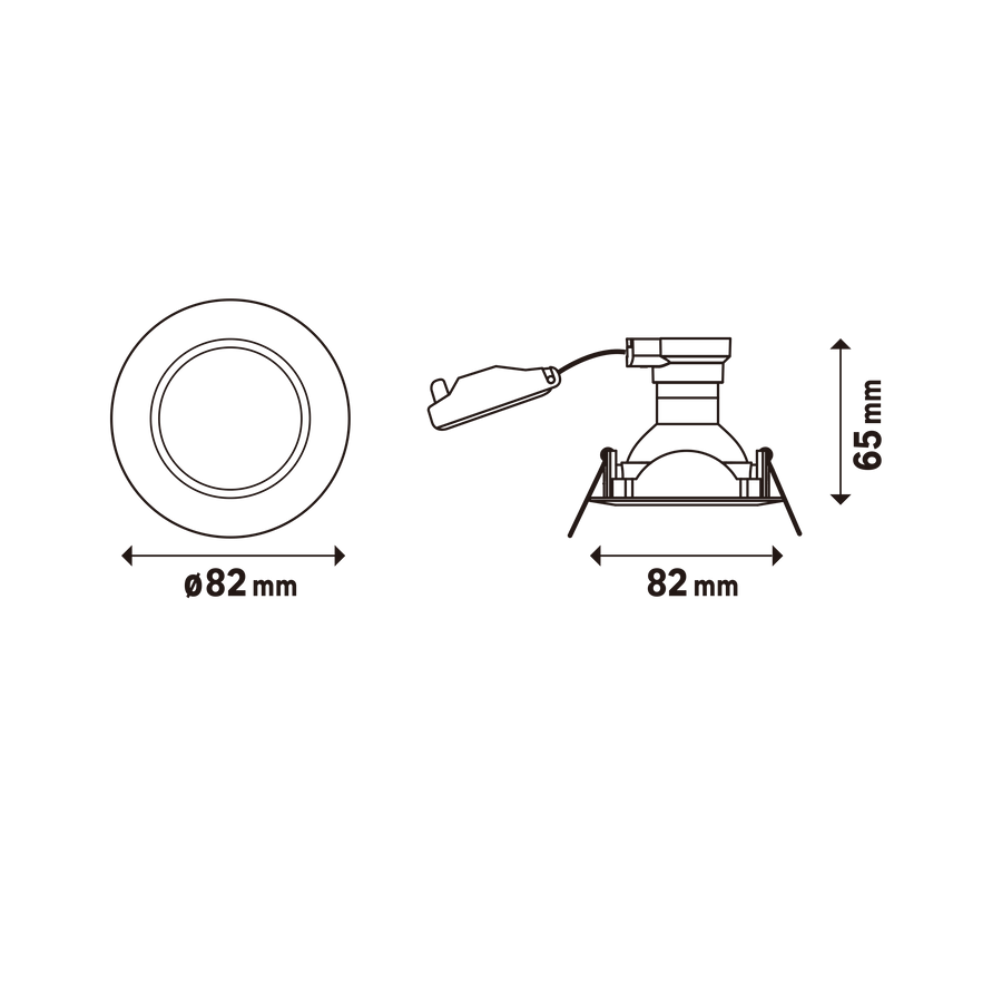Bricocenter 3 RECESSED SPOTLIGHTS CLANE ALUMINIUM NICKEL D7.5 CM LED GU10=6W WARM LIGHT ADJUSTABLE