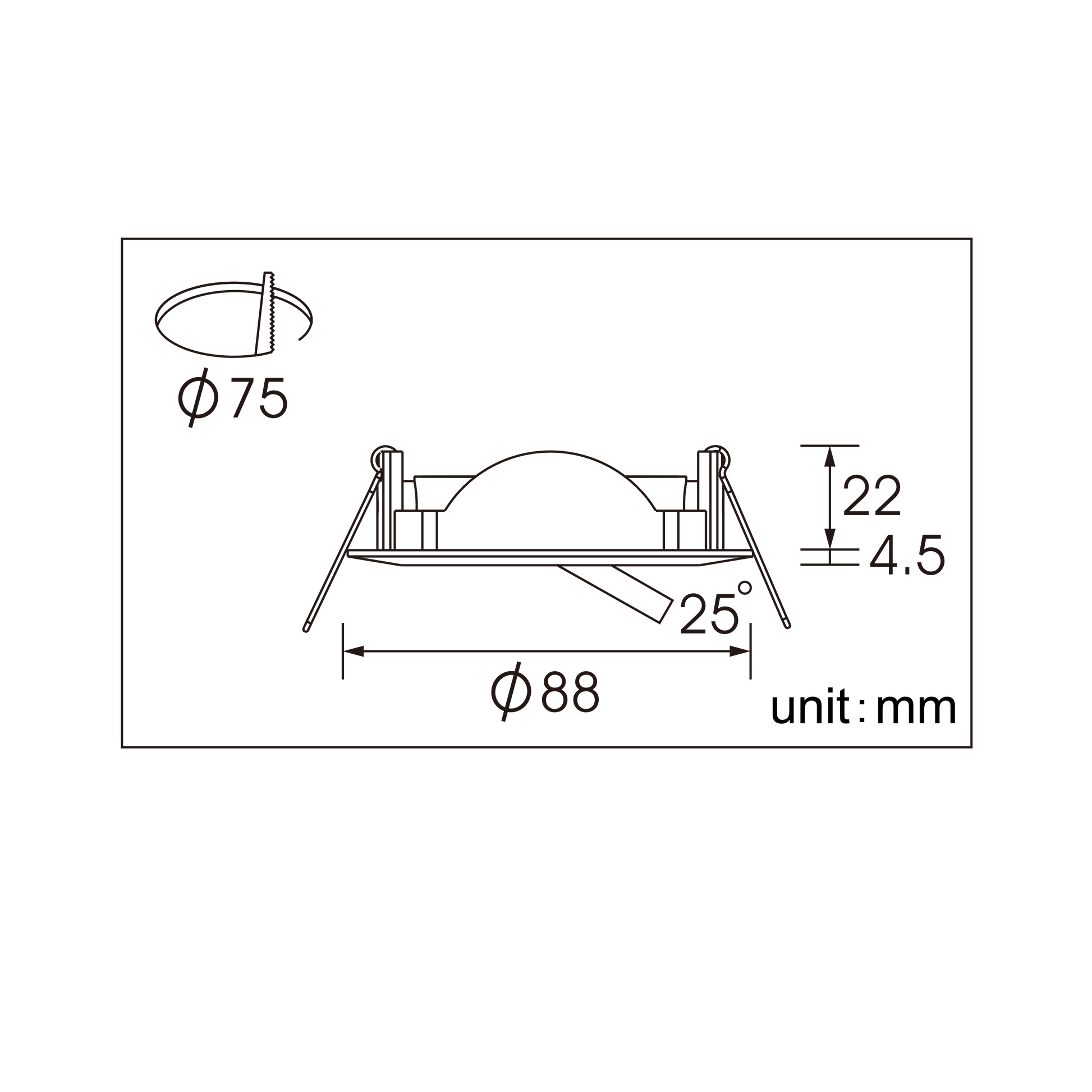 BAMA BRONZE SWIVEL RING FOR RECESSED SPOTLIGHT