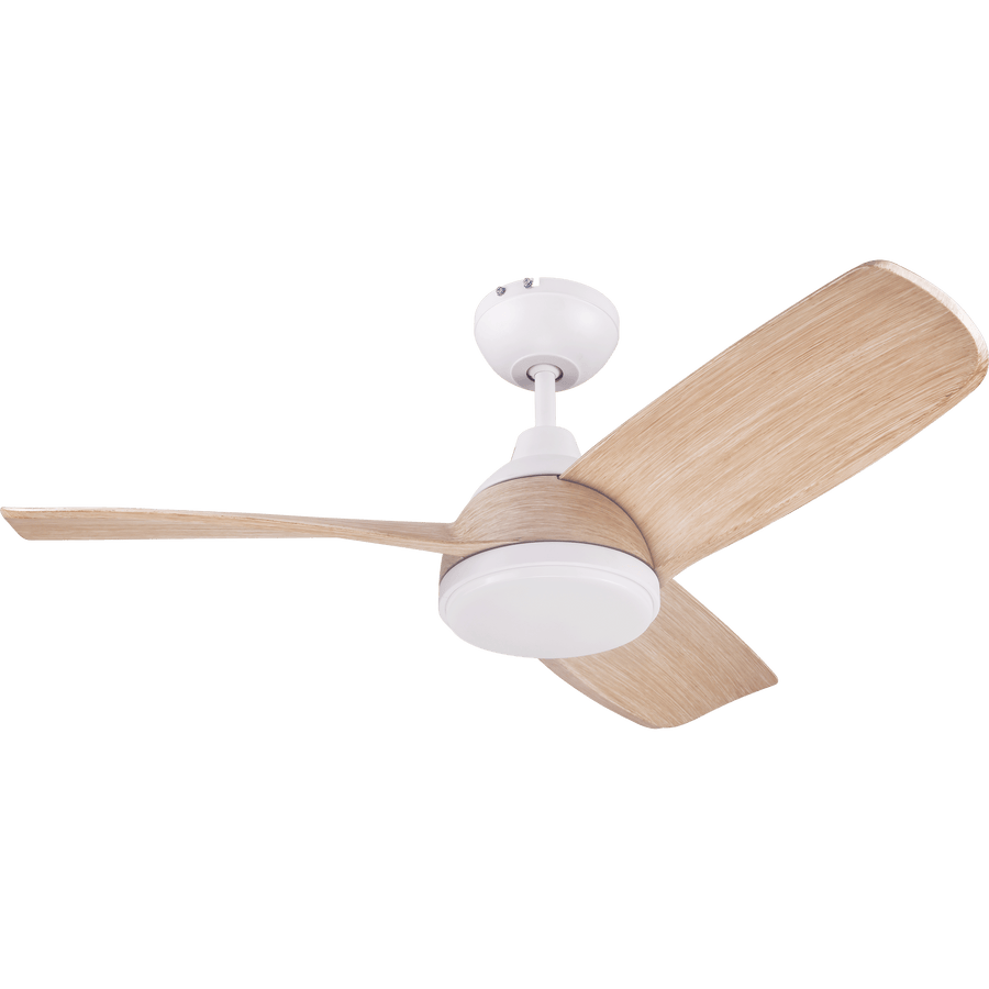 Bricocenter CHERCH WOOD EFFECT CEILING FAN D107 CM LED 28W 2200LM CCT DIMMABLE 3 BLADES
