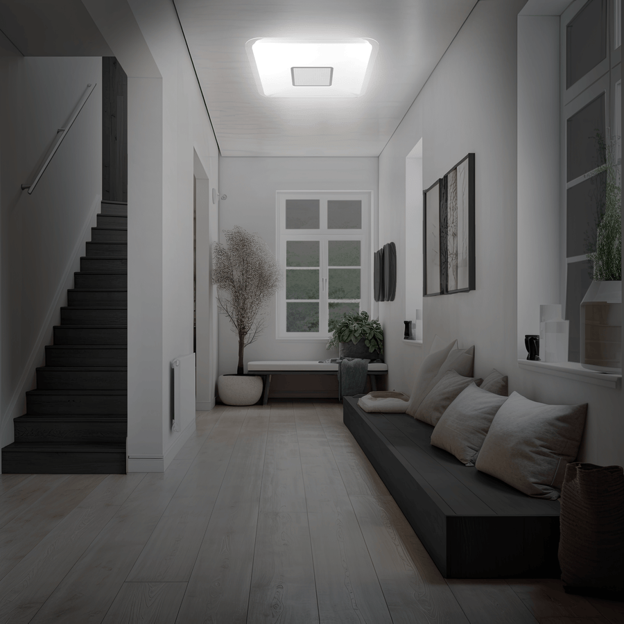 Bricocenter CEILING LAMP VIZZINI METAL WHITE 56X56CM LED 30W CCT DIMMABLE