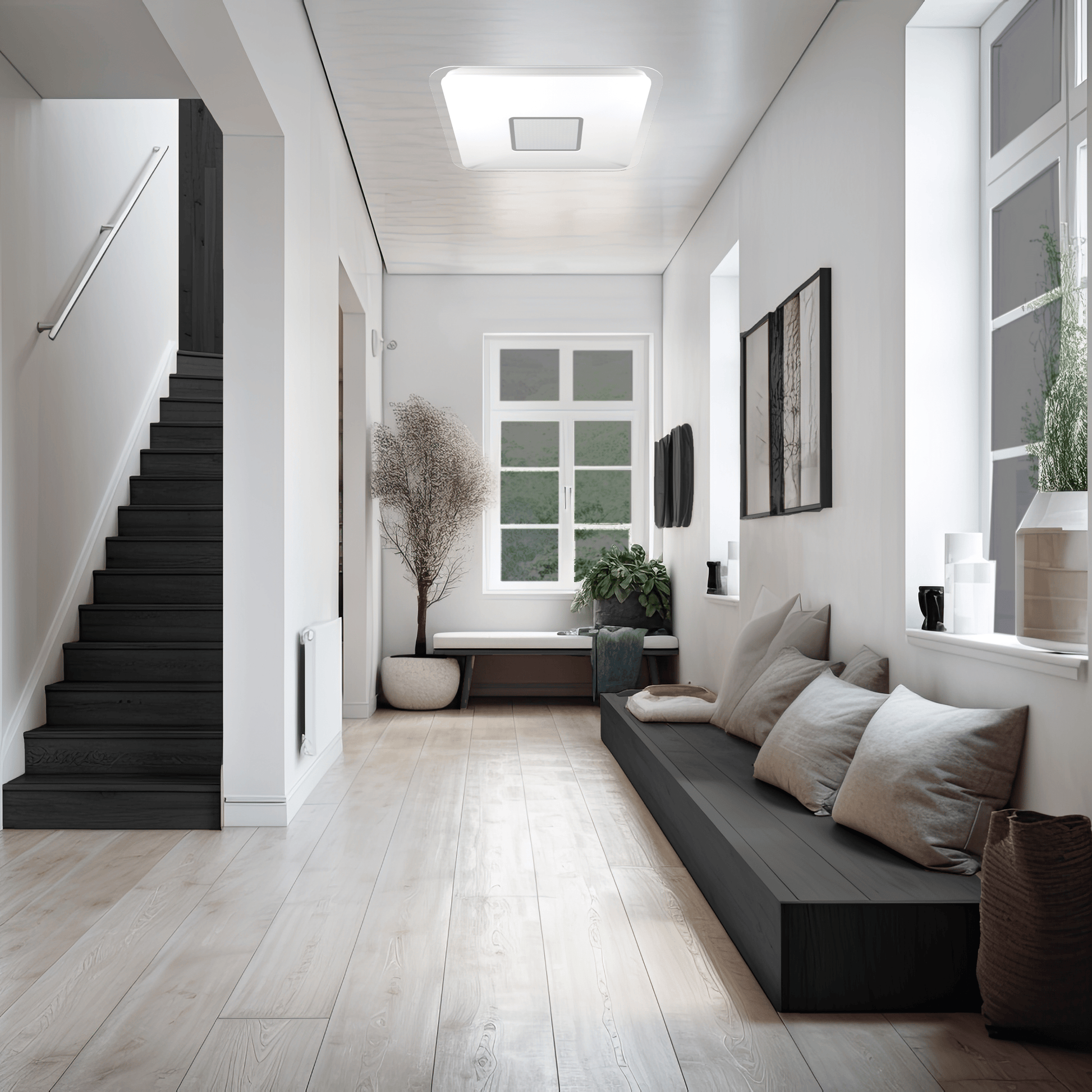 Bricocenter CEILING LAMP VIZZINI METAL WHITE 56X56CM LED 30W CCT DIMMABLE