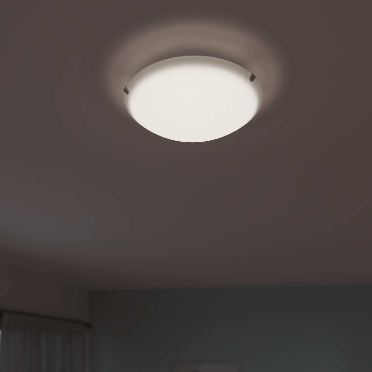 Bricocenter CEILING LAMP VICKY METAL WHITE D.25 CM LED 8W WARM LIGHT