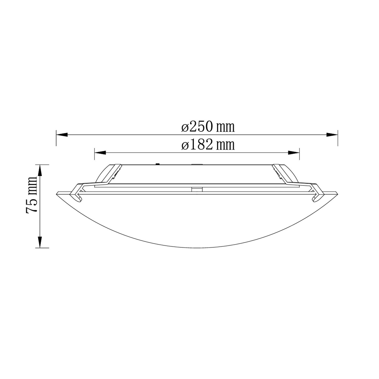 Bricocenter CEILING LAMP VICKY METAL WHITE D.25 CM LED 8W WARM LIGHT