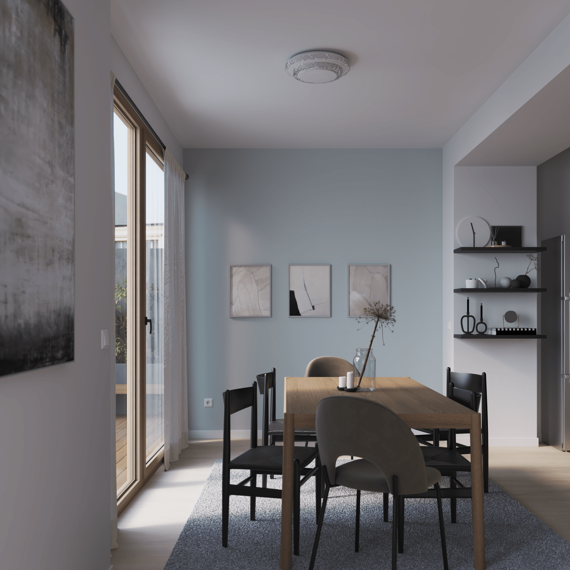 Bricocenter DIAMOND CEILING LIGHT METAL WHITE D40CM LED 18W CCT DIMMABLE