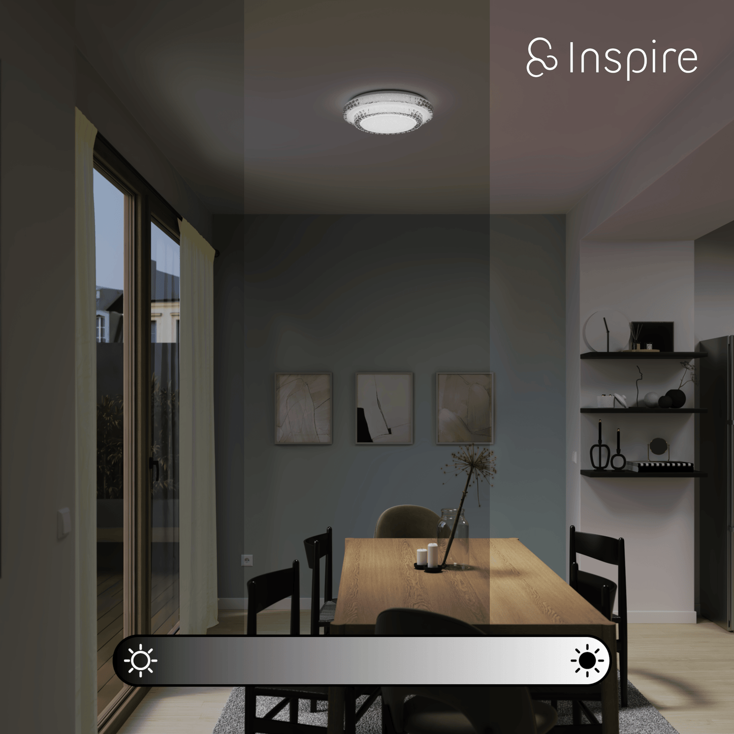 Bricocenter DIAMOND CEILING LIGHT METAL WHITE D40CM LED 18W CCT DIMMABLE