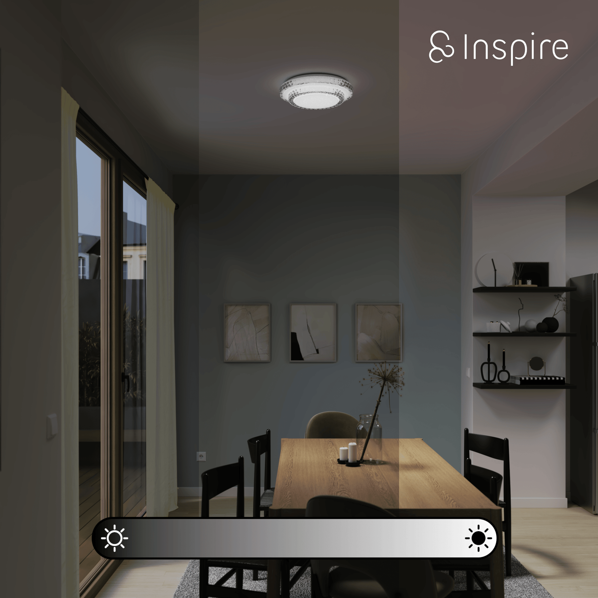 Bricocenter DIAMOND CEILING LIGHT METAL WHITE D40CM LED 18W CCT DIMMABLE