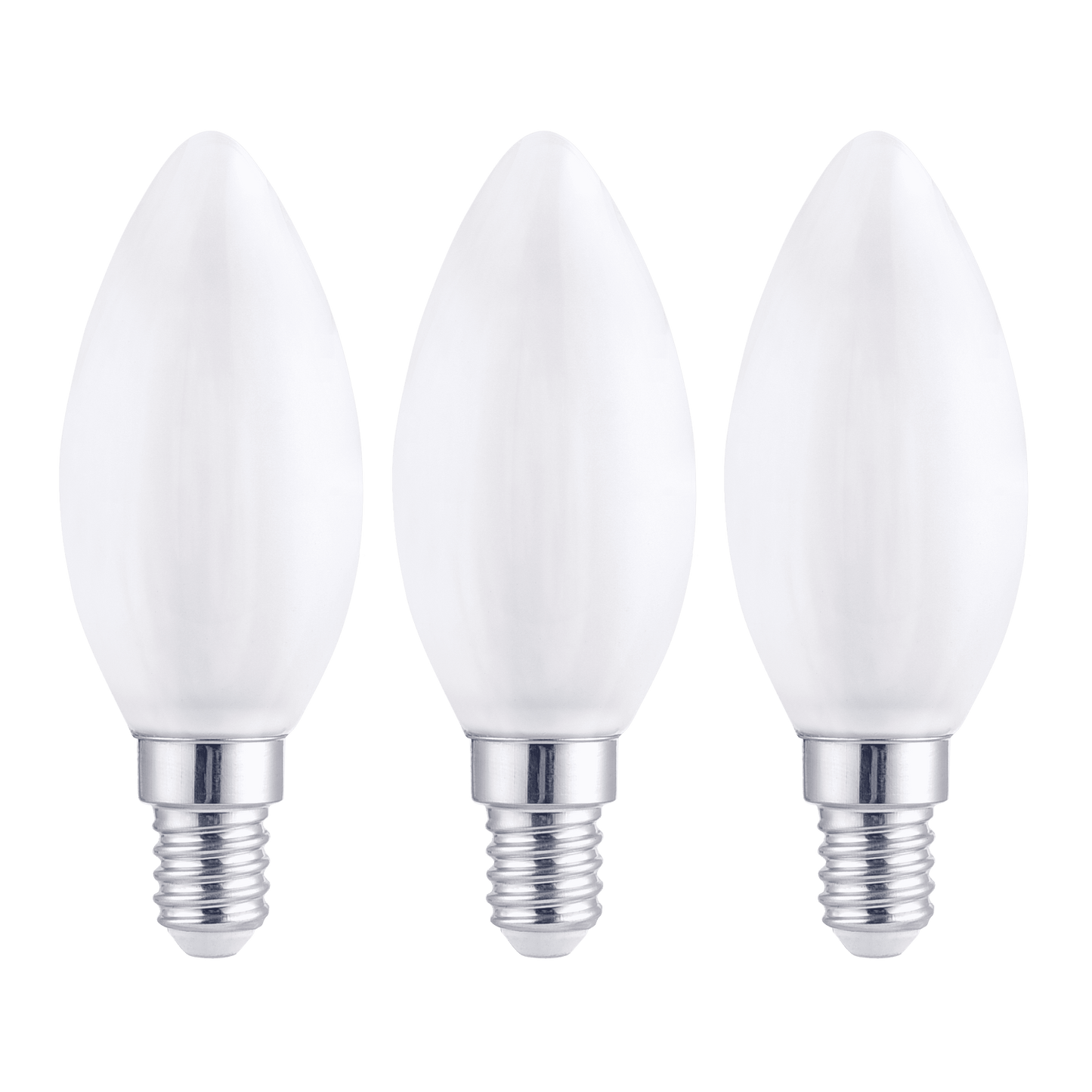 Bricocenter 3 LED BULBS E14 =60W CANDLE FROSTED WARM LIGHT