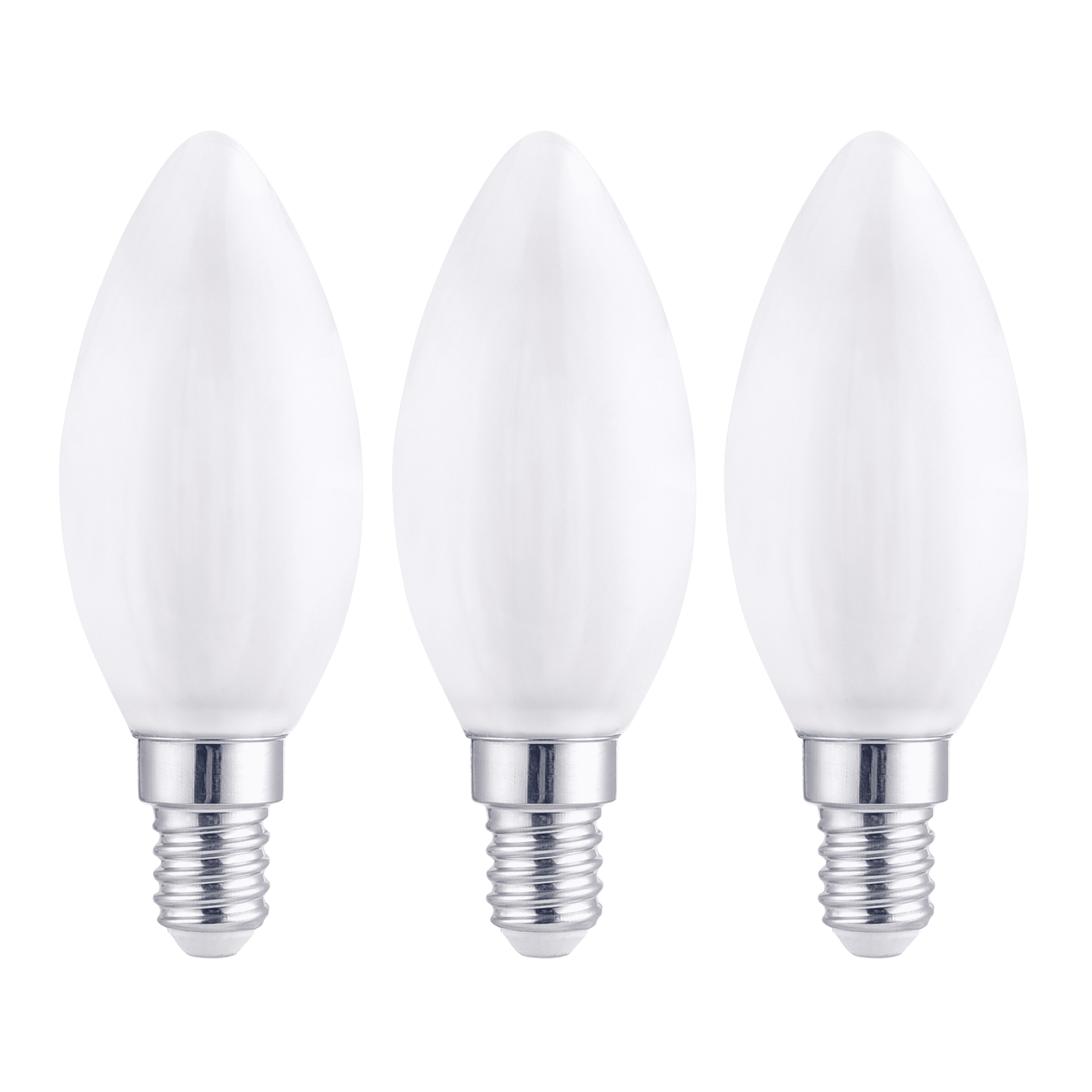 Bricocenter 3 LED BULBS E14 =60W CANDLE FROSTED WARM LIGHT
