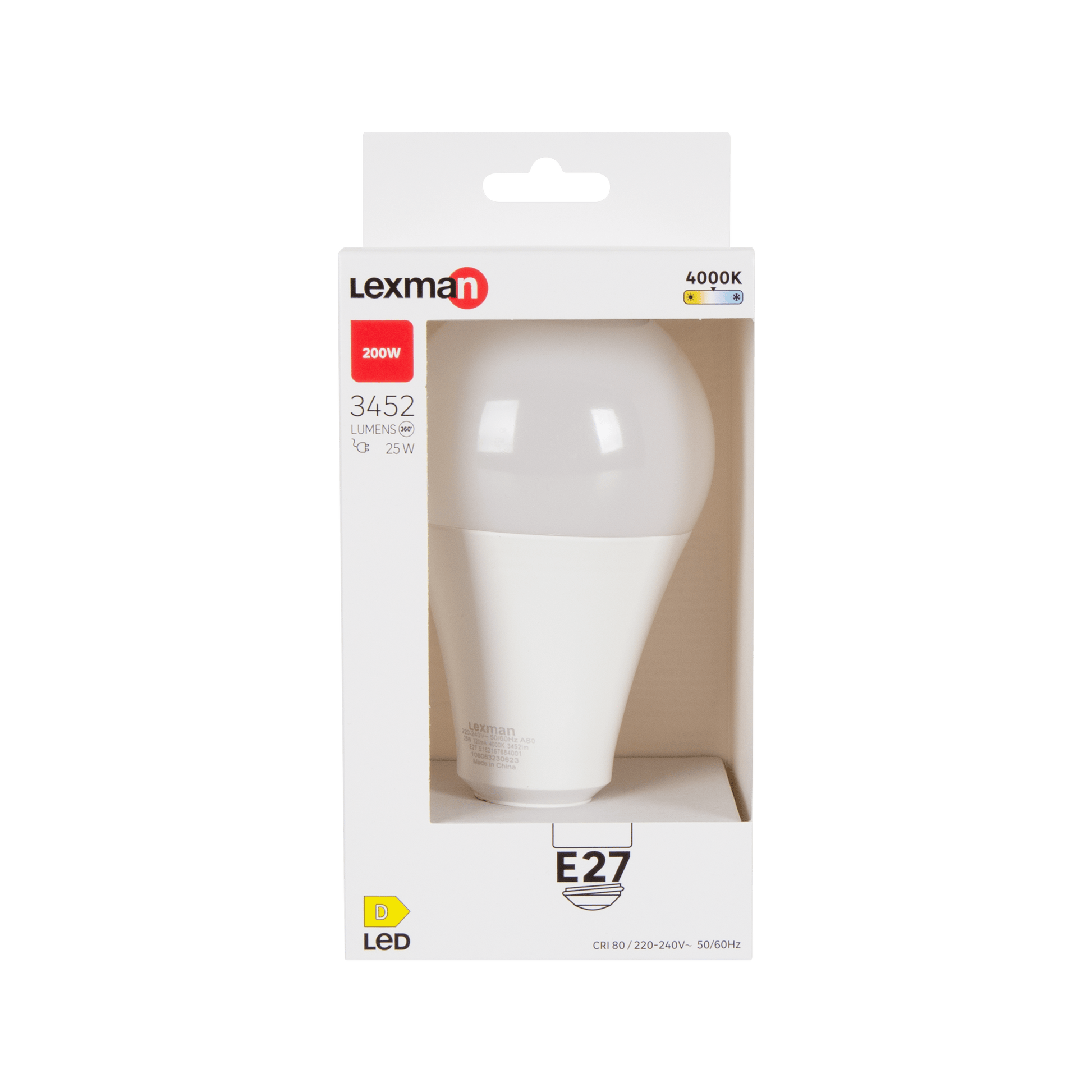 Bricocenter LED BULB E27= 200W FROSTED DROP NATURAL LIGHT