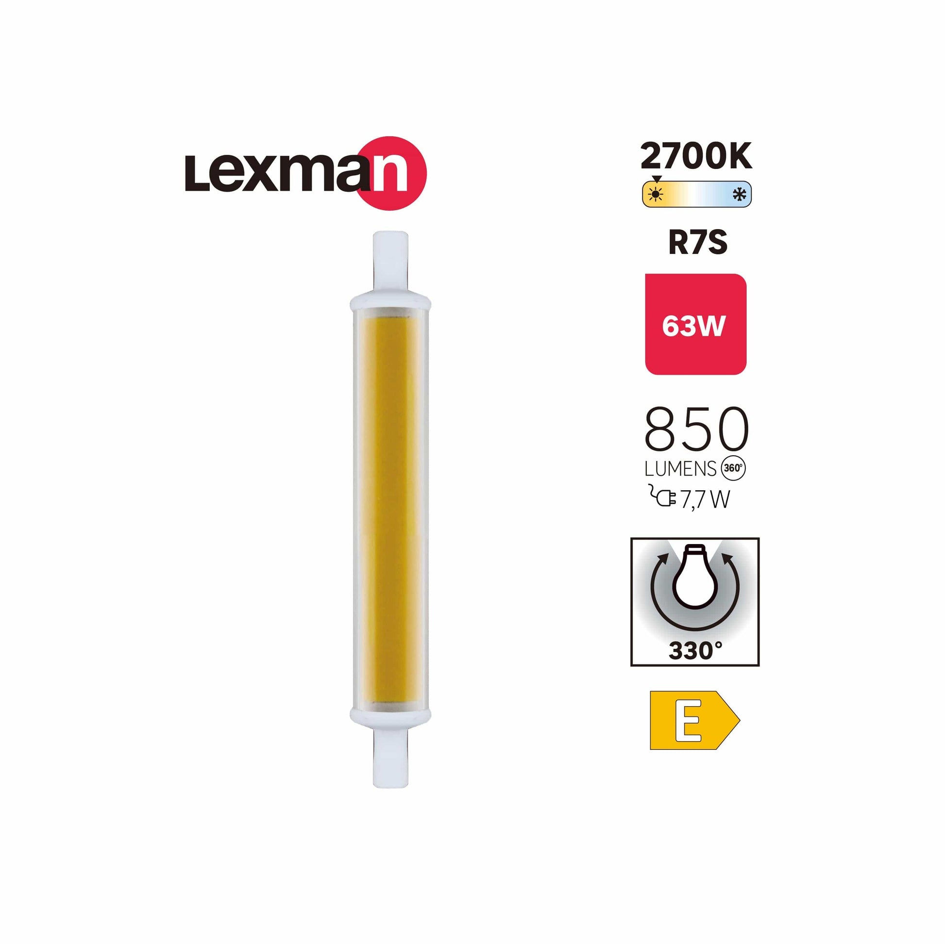 Bricocenter LED BULB R7S=63W 118MM WARM LIGHT