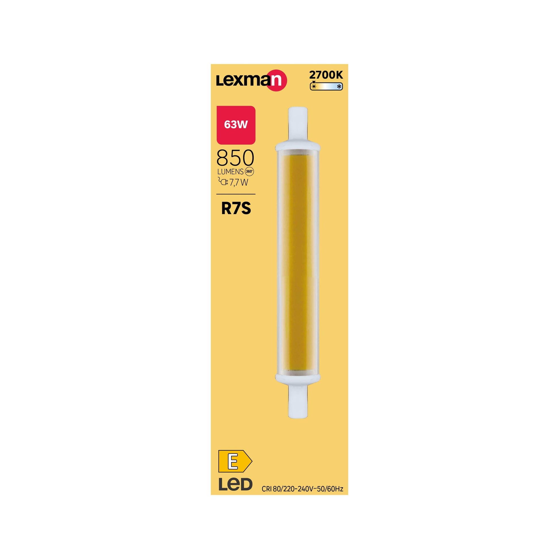 Bricocenter LED BULB R7S=63W 118MM WARM LIGHT