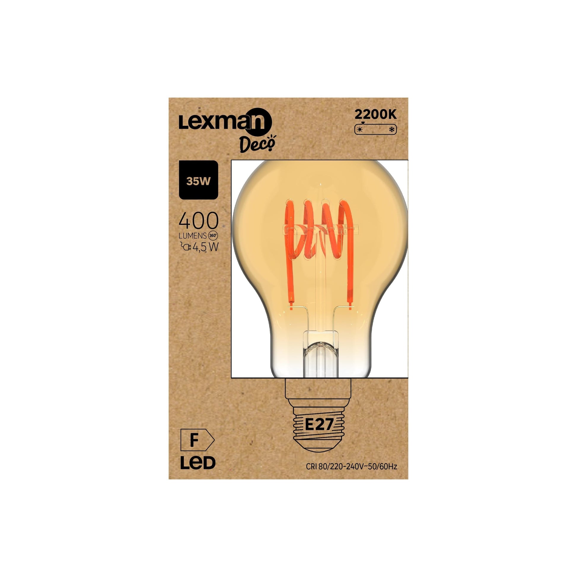 Bricocenter DECORATIVE LED BULB E27= 35W DROP SMALL AMBER