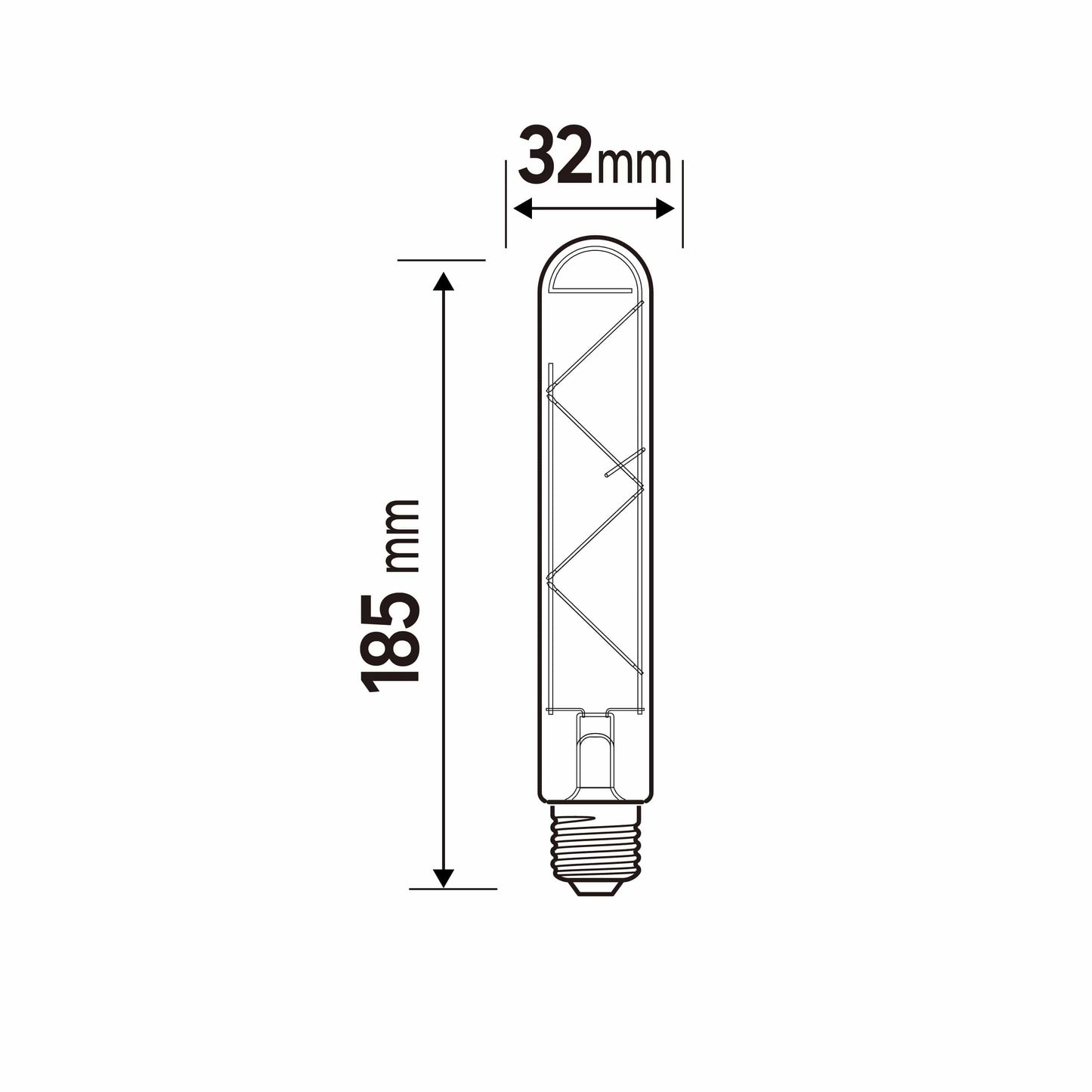 Bricocenter DECORATIVE LED BULB E27= 28W TUBULAR AMBER