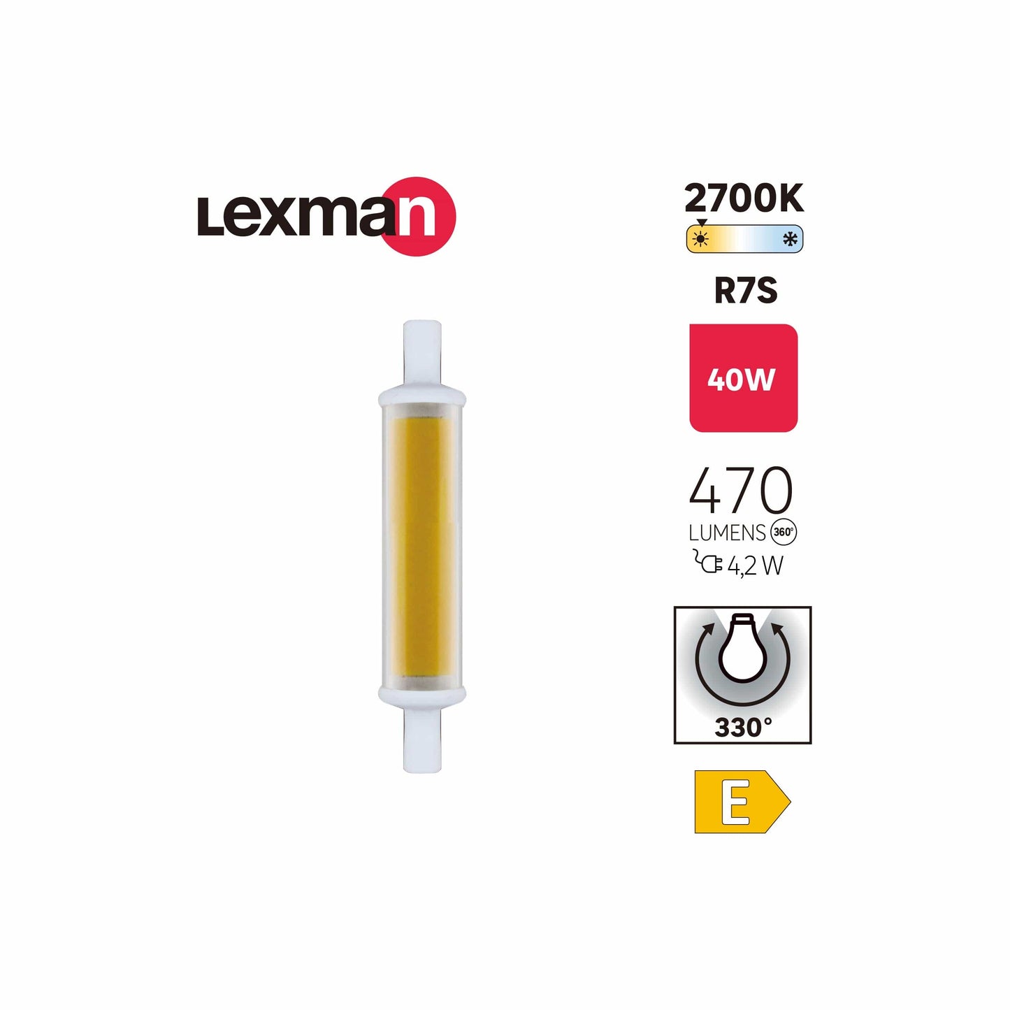 Bricocenter LED BULB R7S=40W 78MM WARM LIGHT