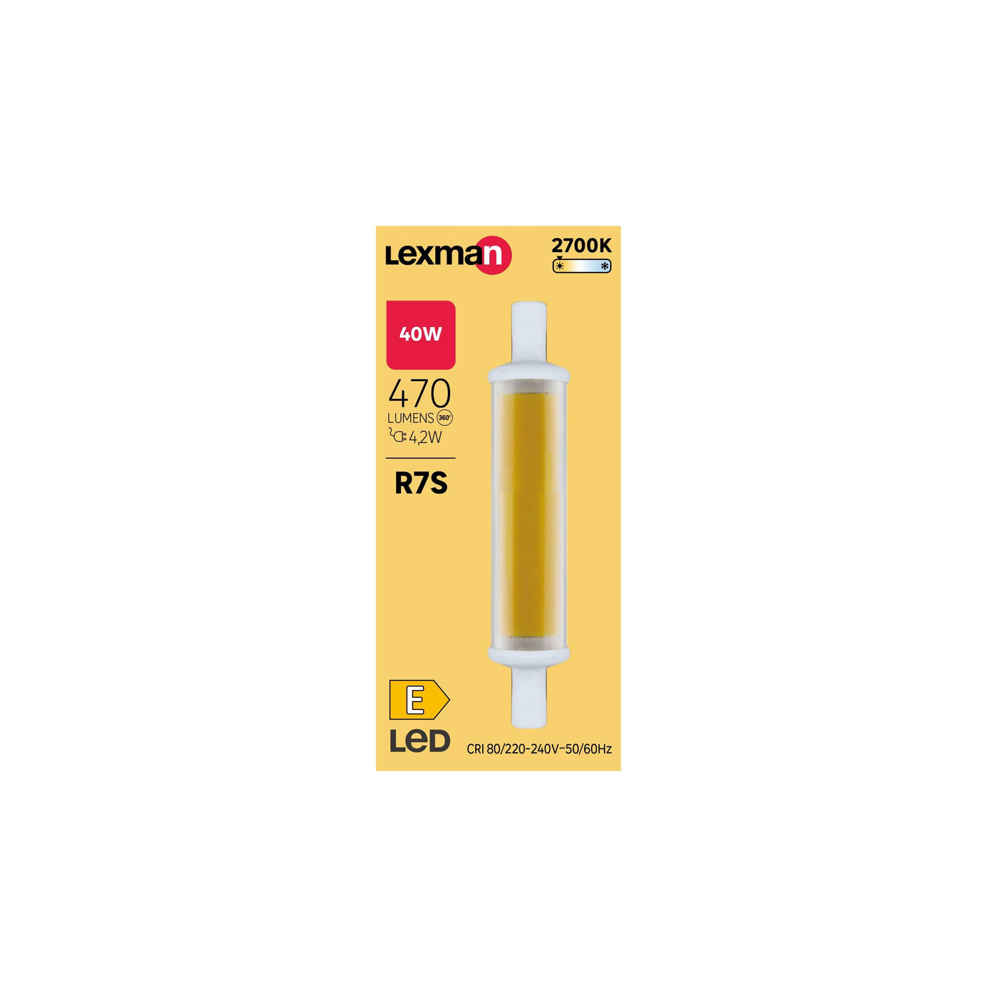 Bricocenter LED BULB R7S=40W 78MM WARM LIGHT