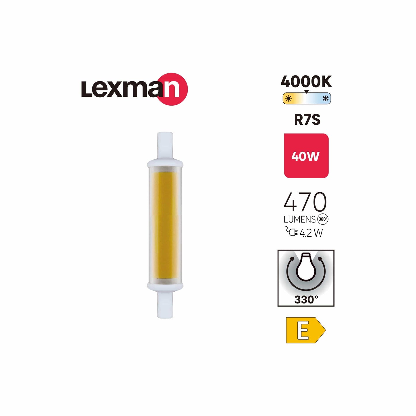 Bricocenter LED BULB R7S=40W 78 MM NATURAL LIGHT