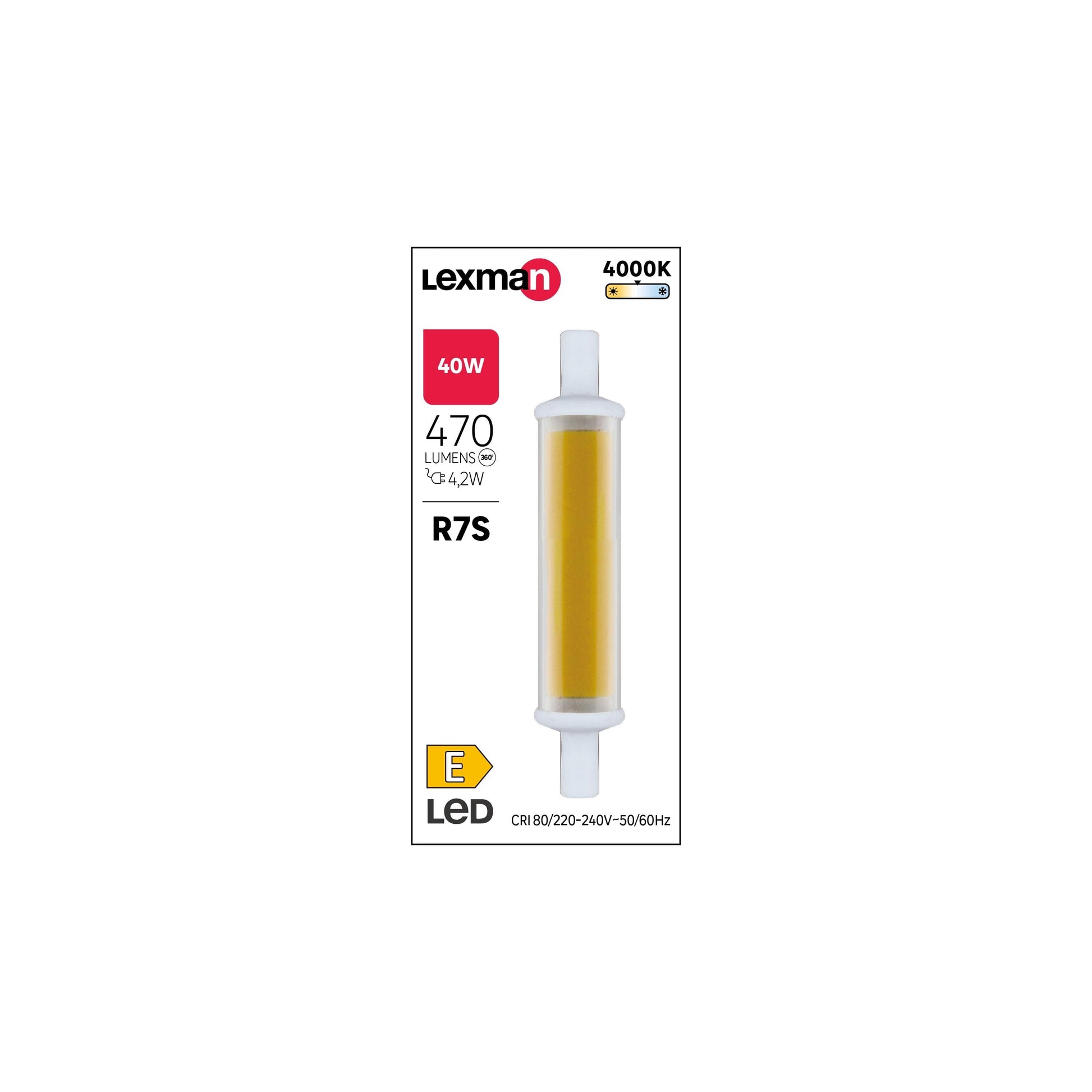 Bricocenter LED BULB R7S=40W 78 MM NATURAL LIGHT