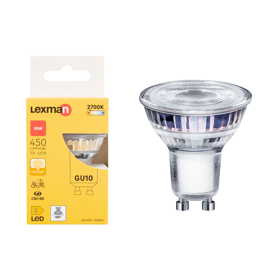 Bricocenter NATULIGHT LED BULB GU10=50W CLEAR WARM LIGHT